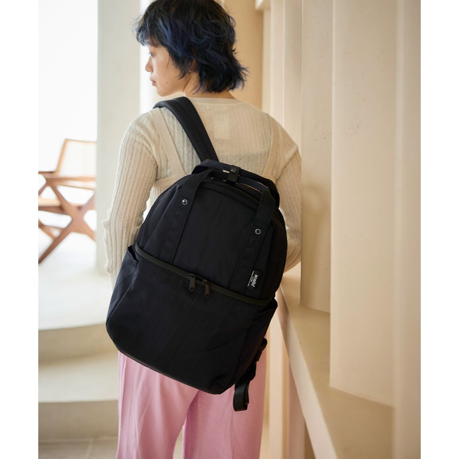 Anello Layer 2 Layered Backpack R (Black)