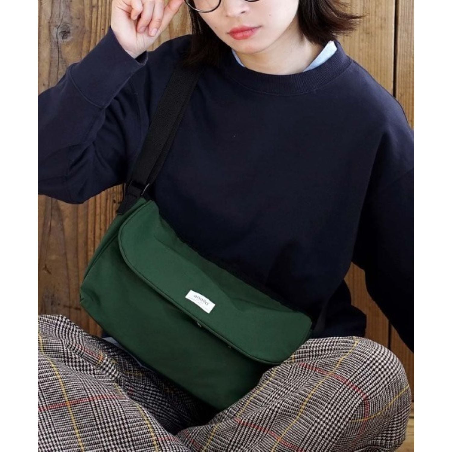 Anello Savon Flappy Shoulder Bag (Dark Green)