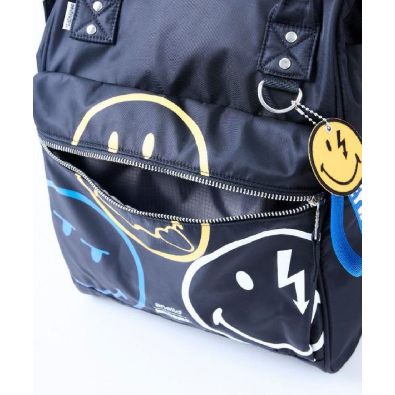 Anello SmileyWorld Charm Kuchigane Backpack Slim R (Black)