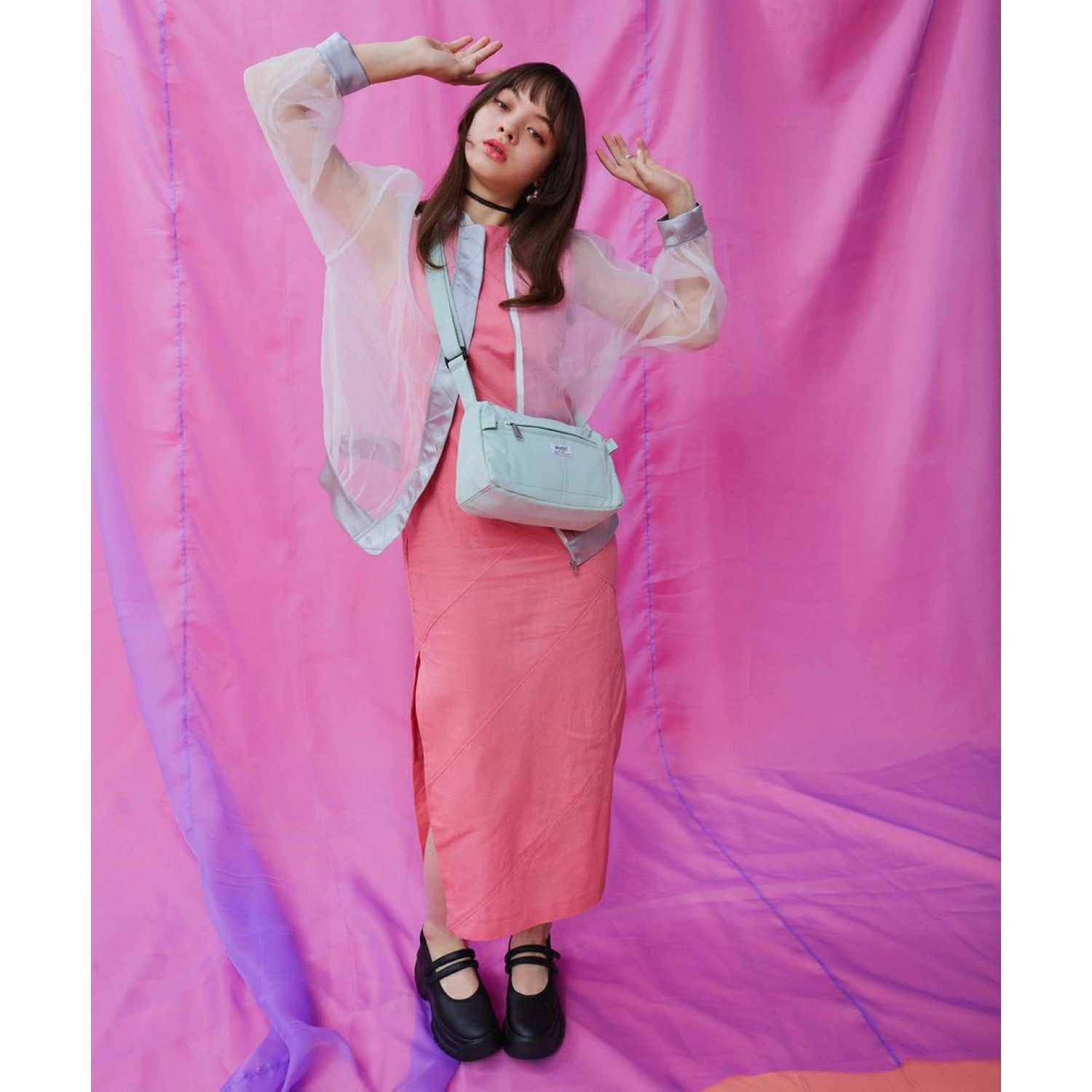 Anello Soft Mini Shoulder Bag (Black)