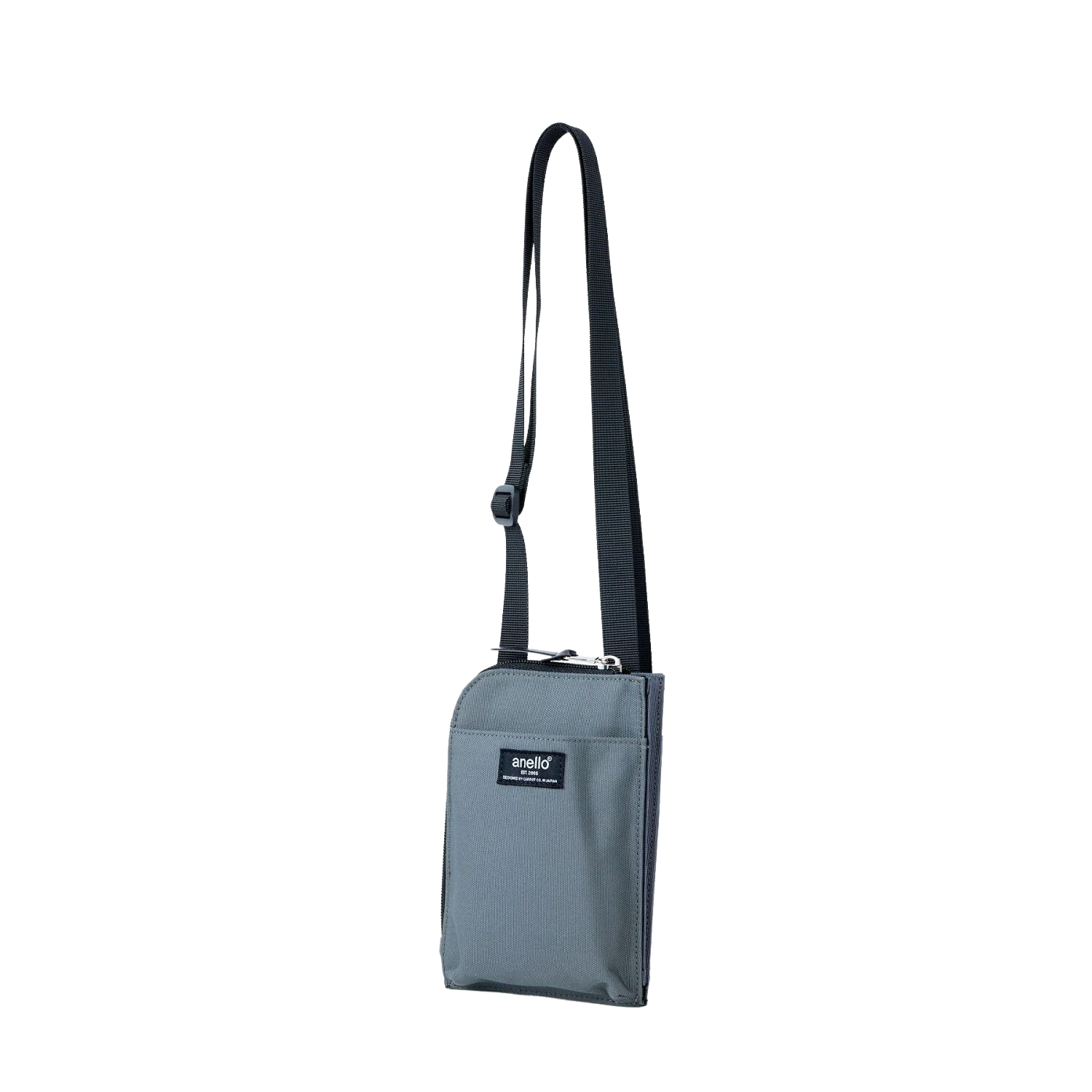 Anello To Go Rounded Zip Mini Shoulder Bag (Grey)