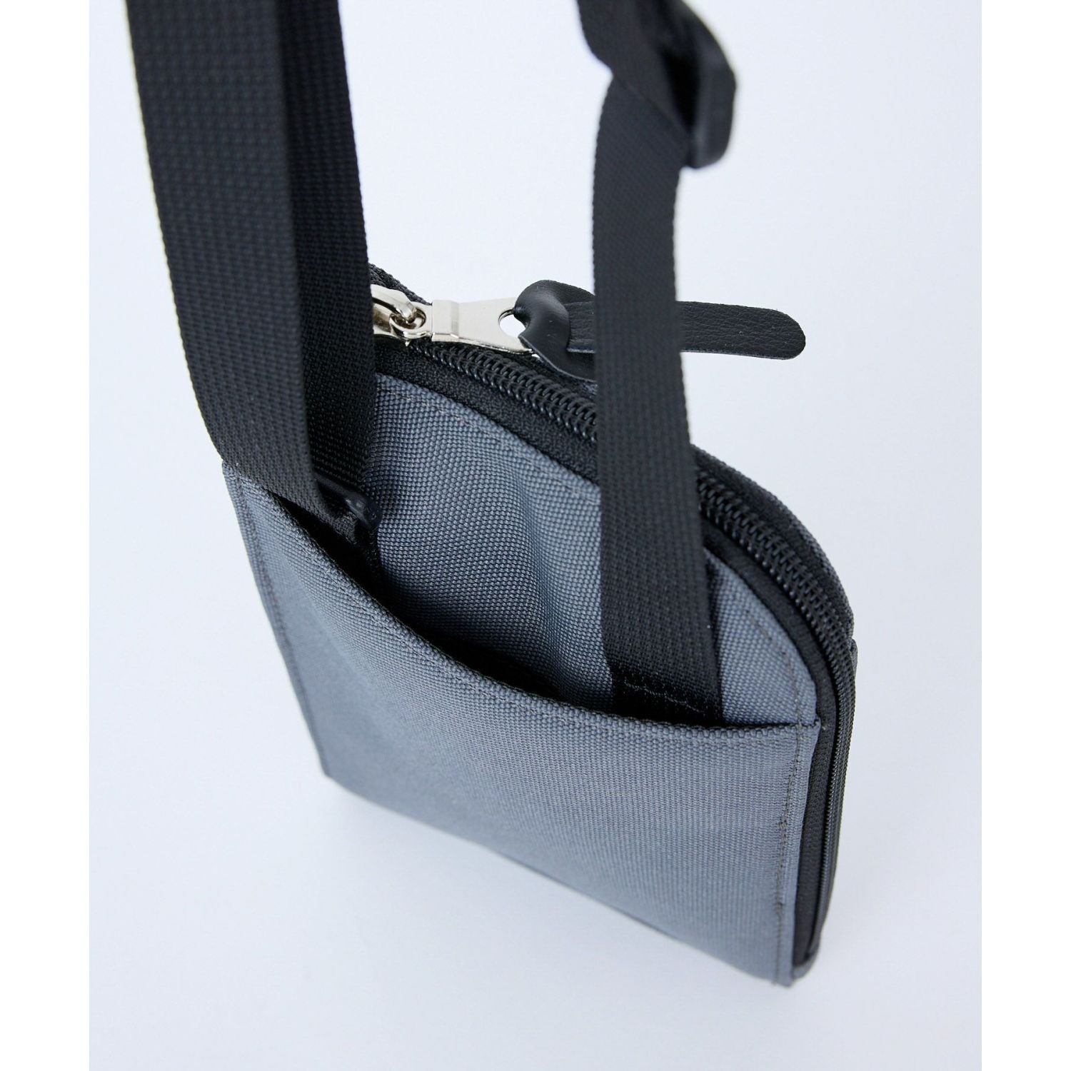 Anello To Go Rounded Zip Mini Shoulder Bag (Grey)