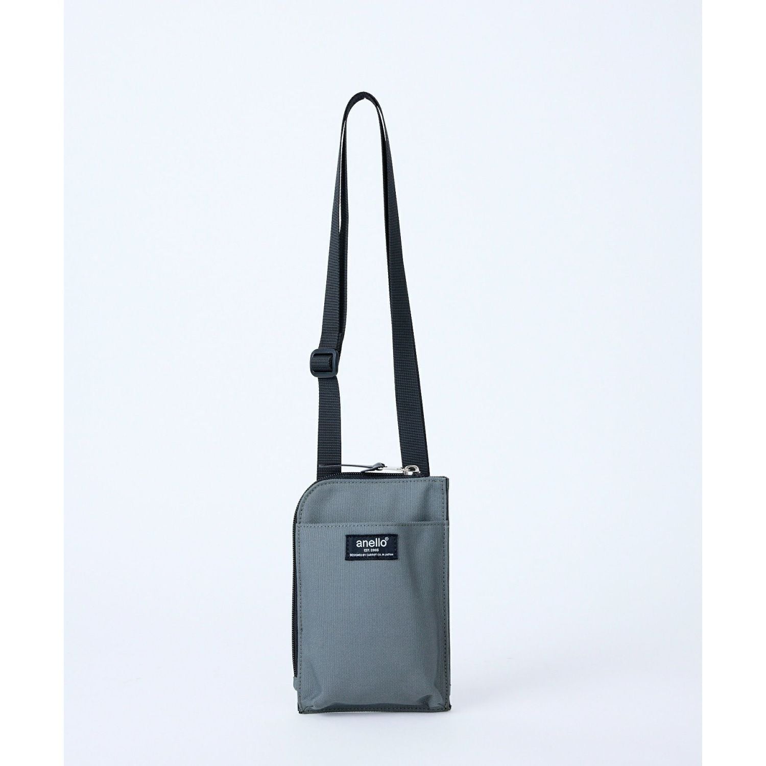 Anello To Go Rounded Zip Mini Shoulder Bag (Grey)