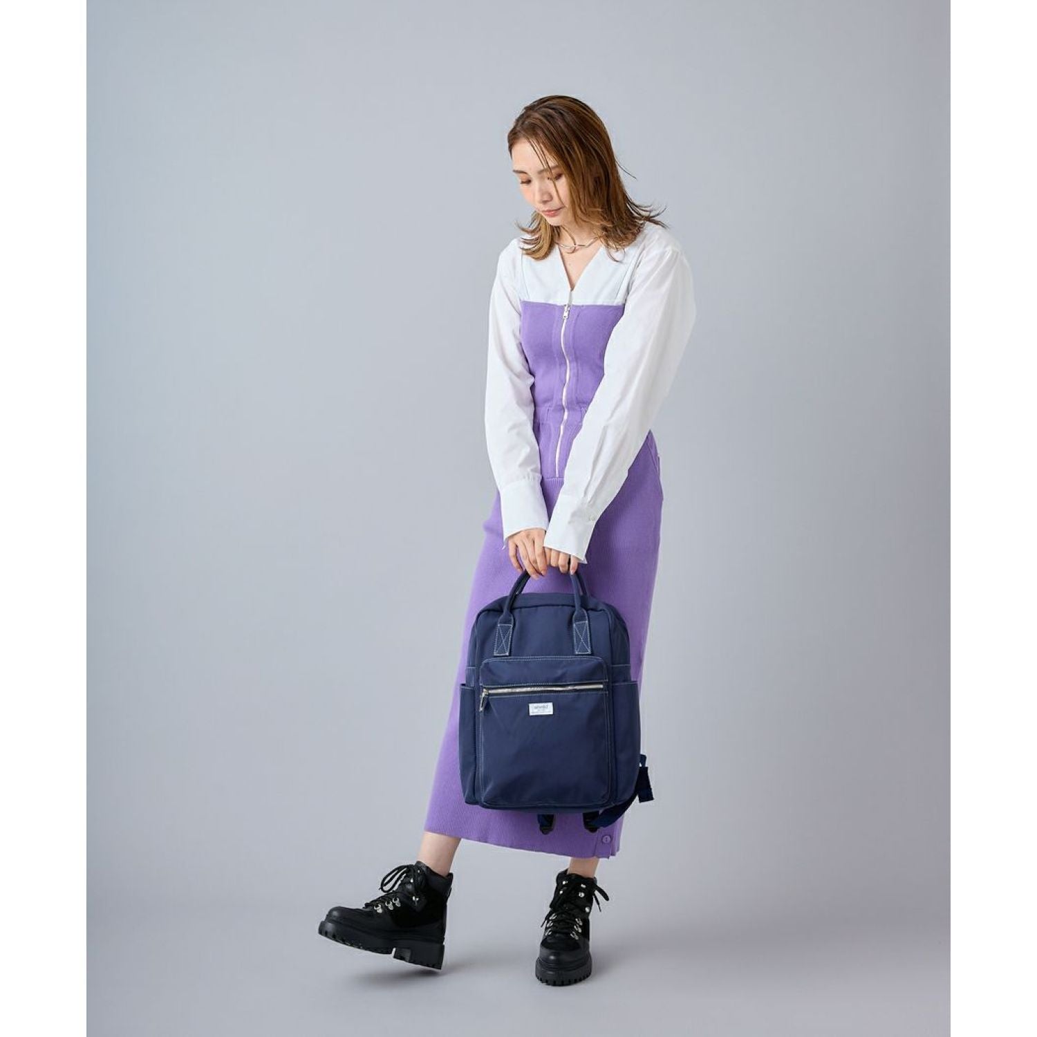 Anello Town Squared Backpack (Black)