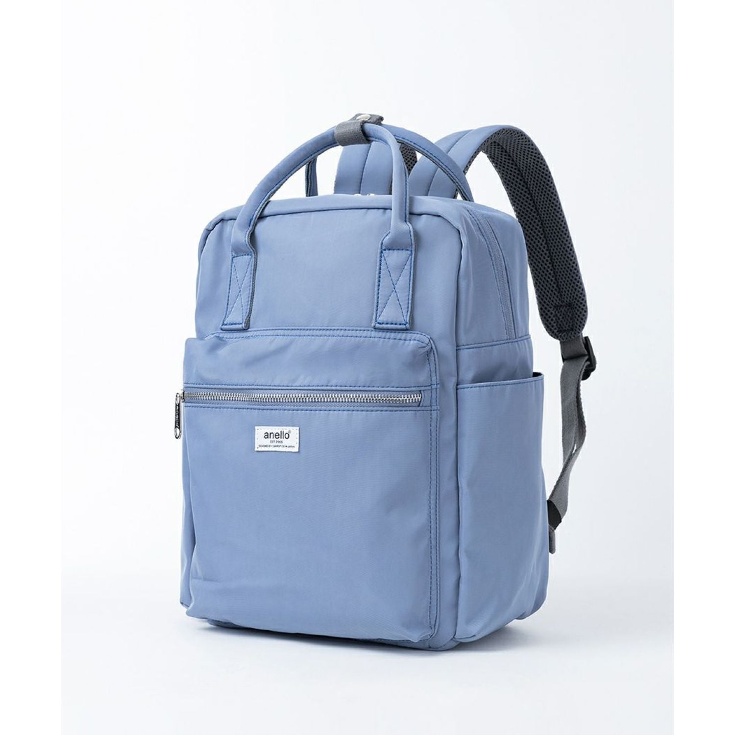 Anello Town Squared Backpack (Blue Grey)