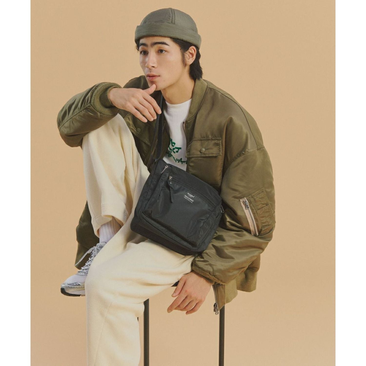 Anello Urban O.D. Shoulder Bag (Khaki)