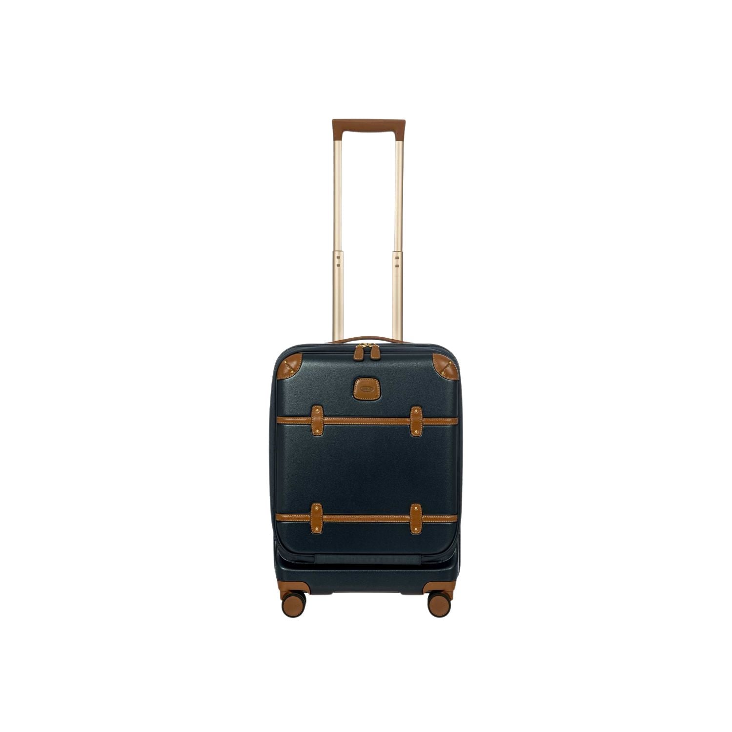BRIC'S Bellagio 3 21" Expandable Carry-On Luggage Spinner + Pocket with USB (Blue)