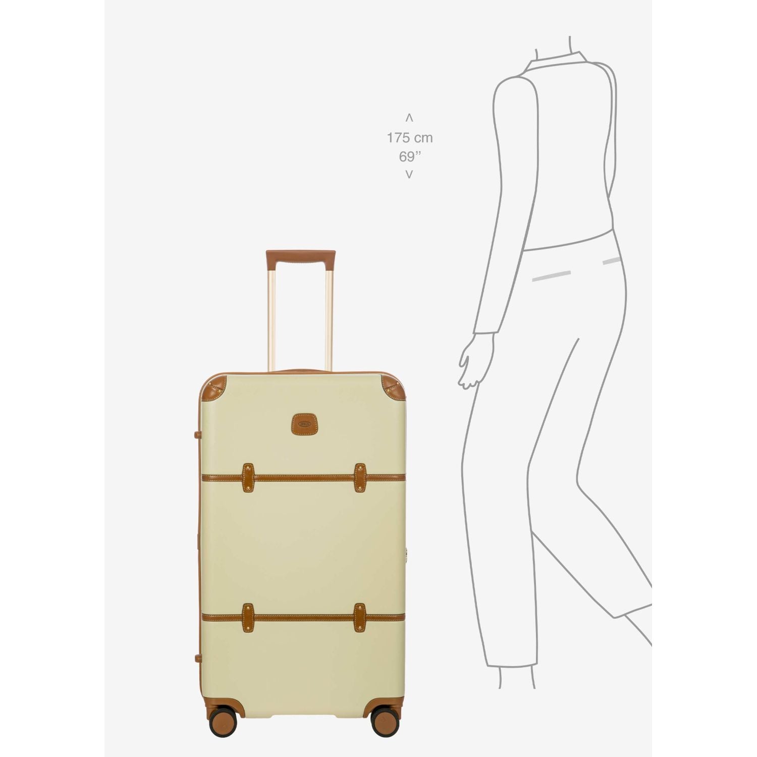 BRIC'S Bellagio 3 32" Large Luggage Spinner Trunk (Cream)