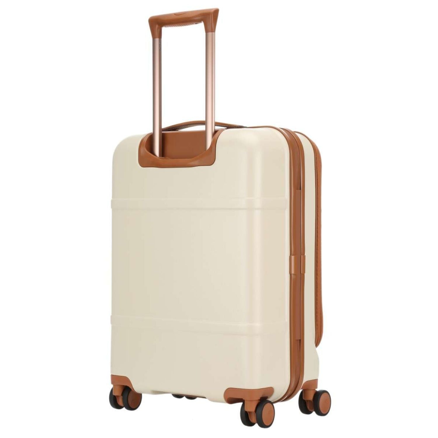 BRIC'S Bellagio V2 21" Carry On Luggage Spinner + Pocket with USB (Cream)