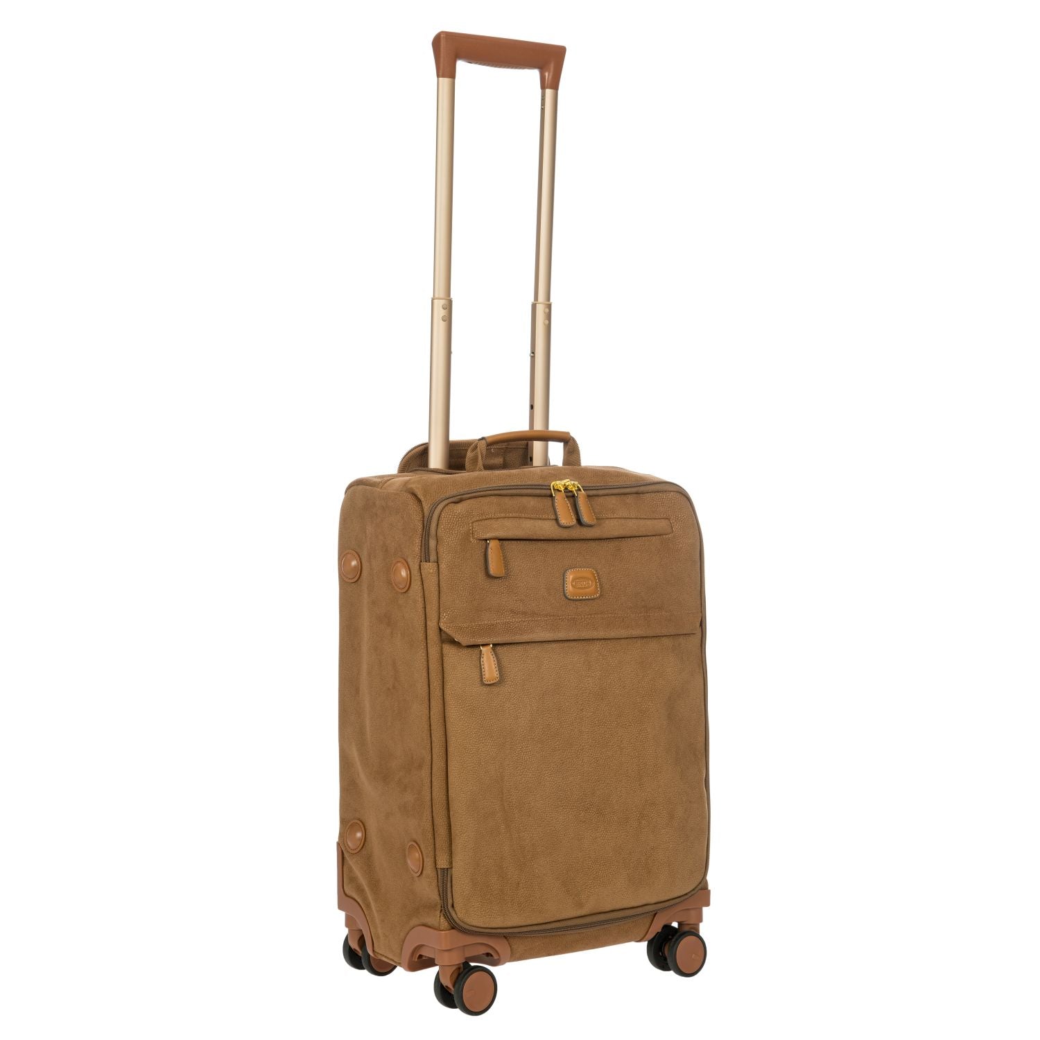 BRIC'S Life 22" Carry On Luggage With Front Access Opening Spinner (Camel)