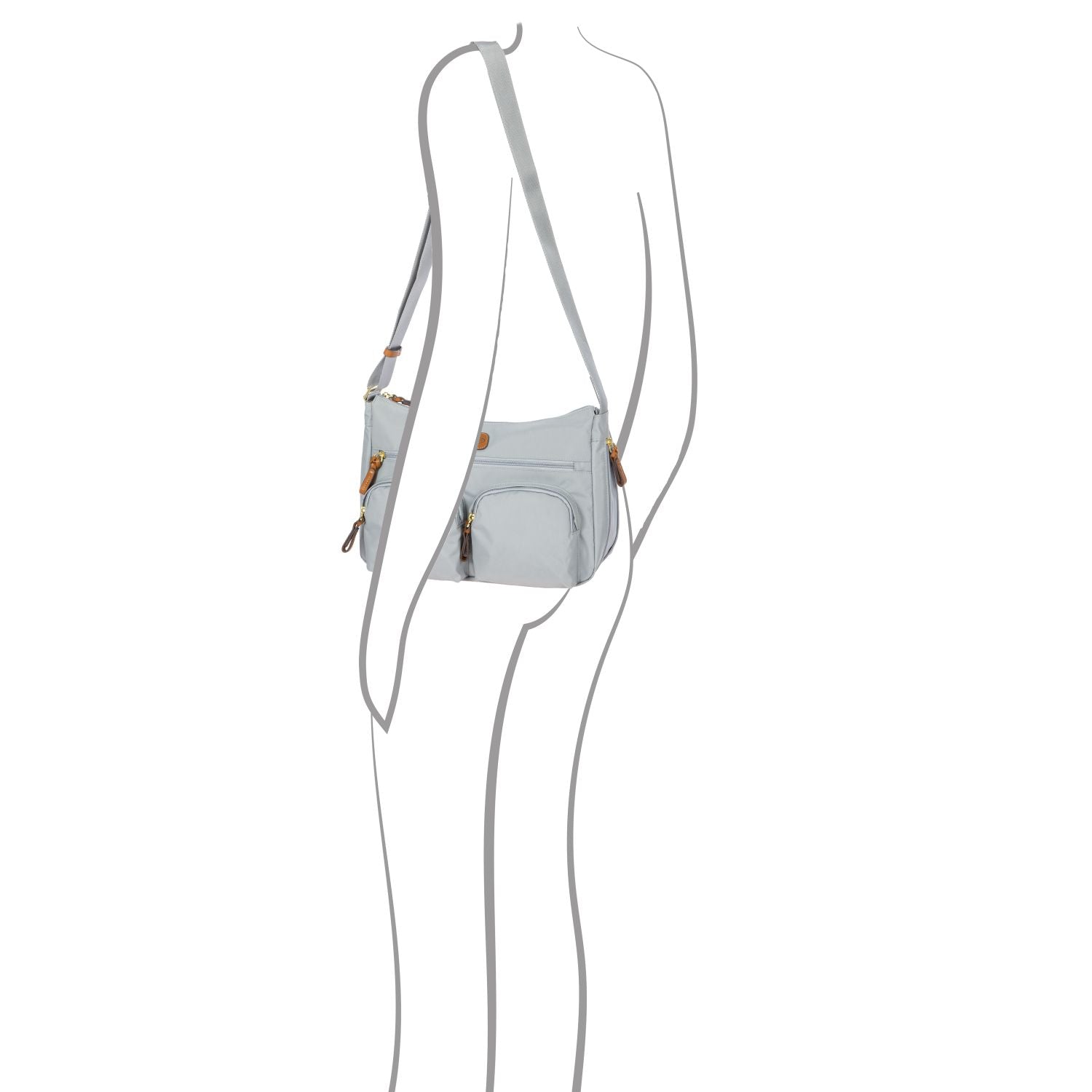 BRIC'S X-Bag Expandable Shoulder Bag (Grey)