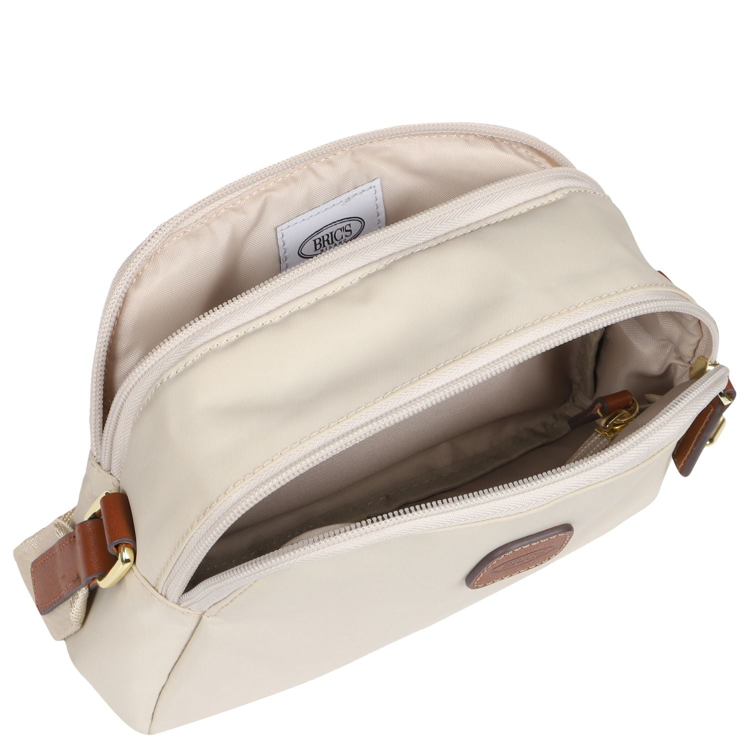 BRIC'S X-Bag Travel Shoulder Bag - Small (Beige)