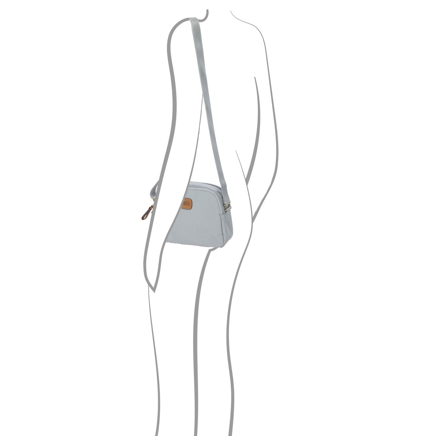 BRIC'S X-Bag Travel Shoulder Bag - Small (Grey)