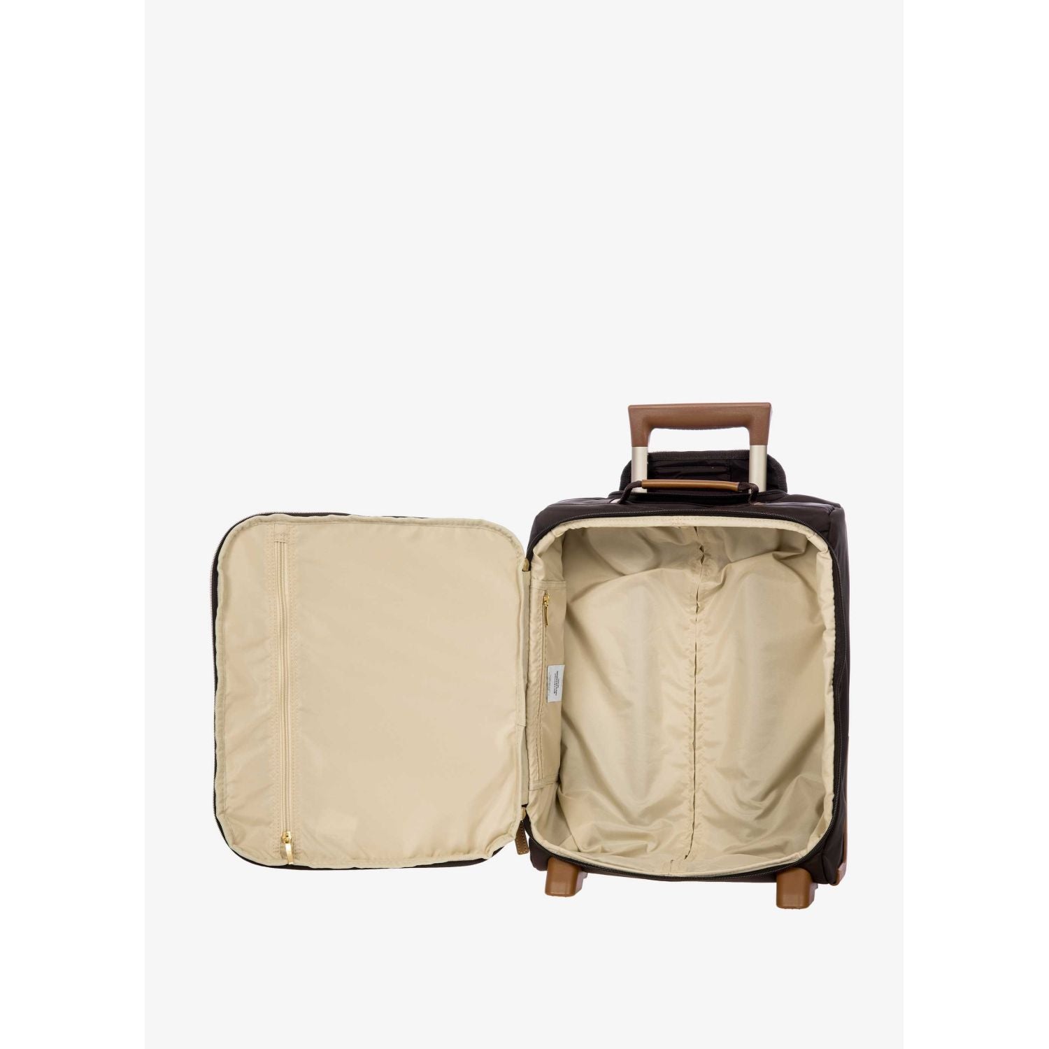 BRIC'S X-Travel 17.5" Underseat Trolley Luggage With Front Access Opening (Brown)