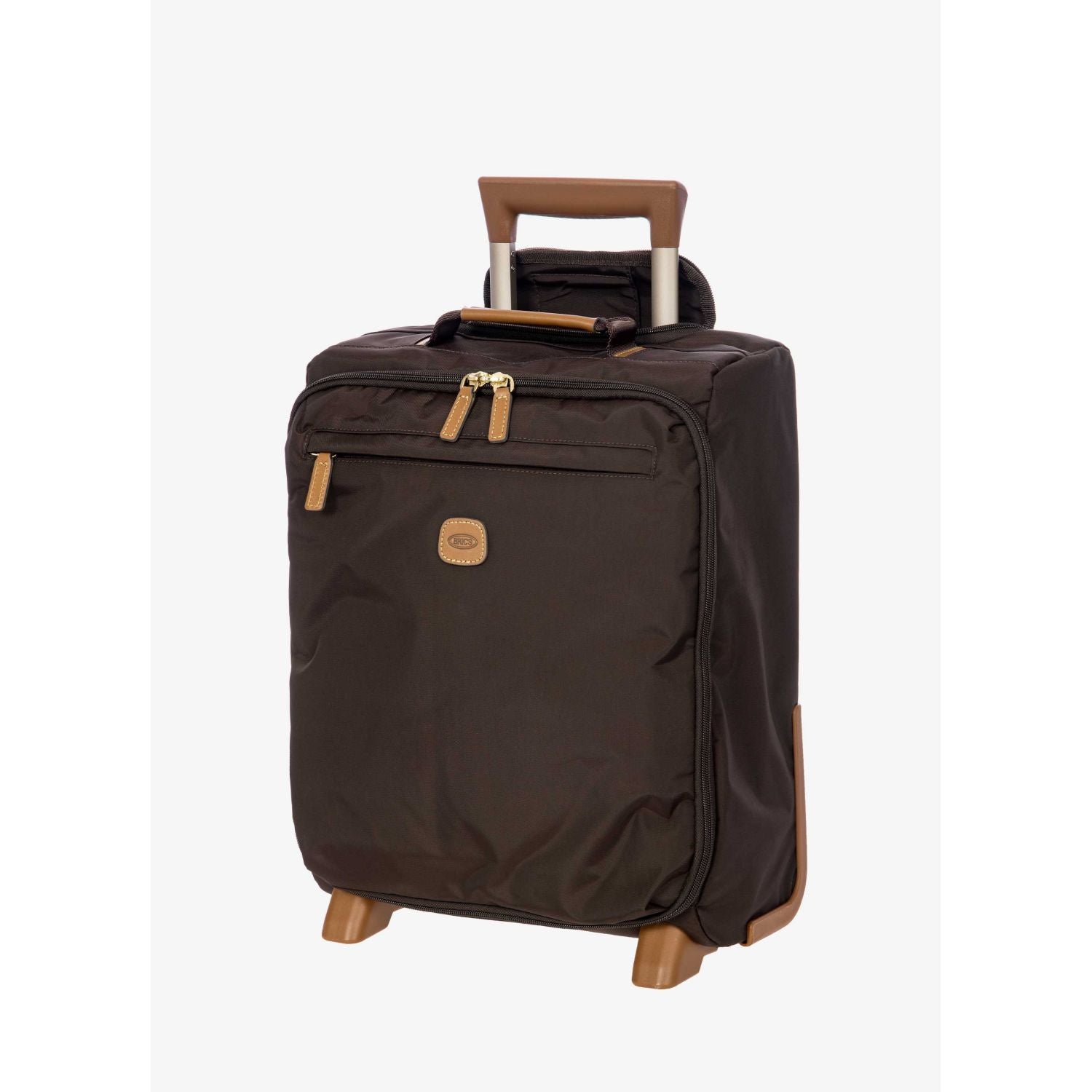 BRIC'S X-Travel 17.5" Underseat Trolley Luggage With Front Access Opening (Brown)
