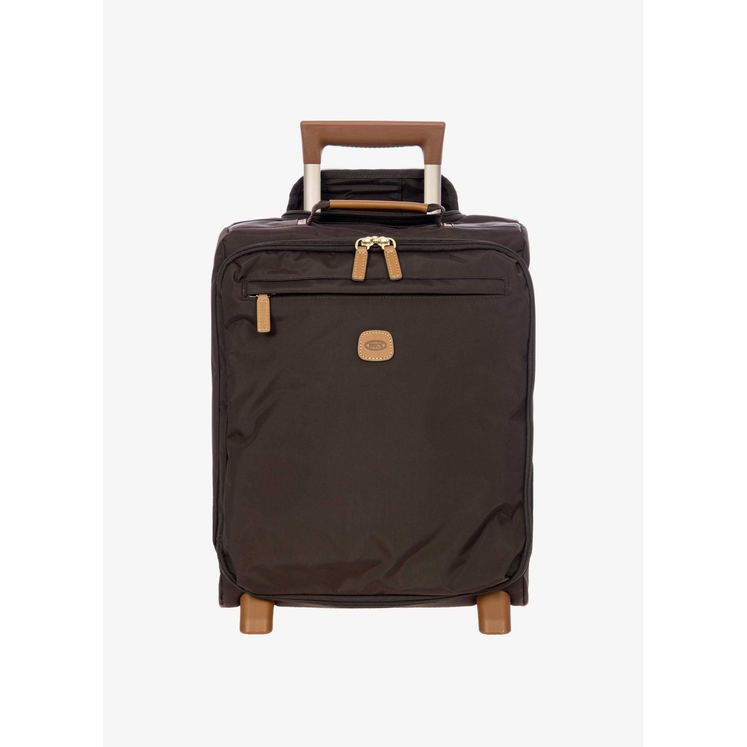 BRIC'S X-Travel 17.5" Underseat Trolley Luggage With Front Access Opening (Brown)