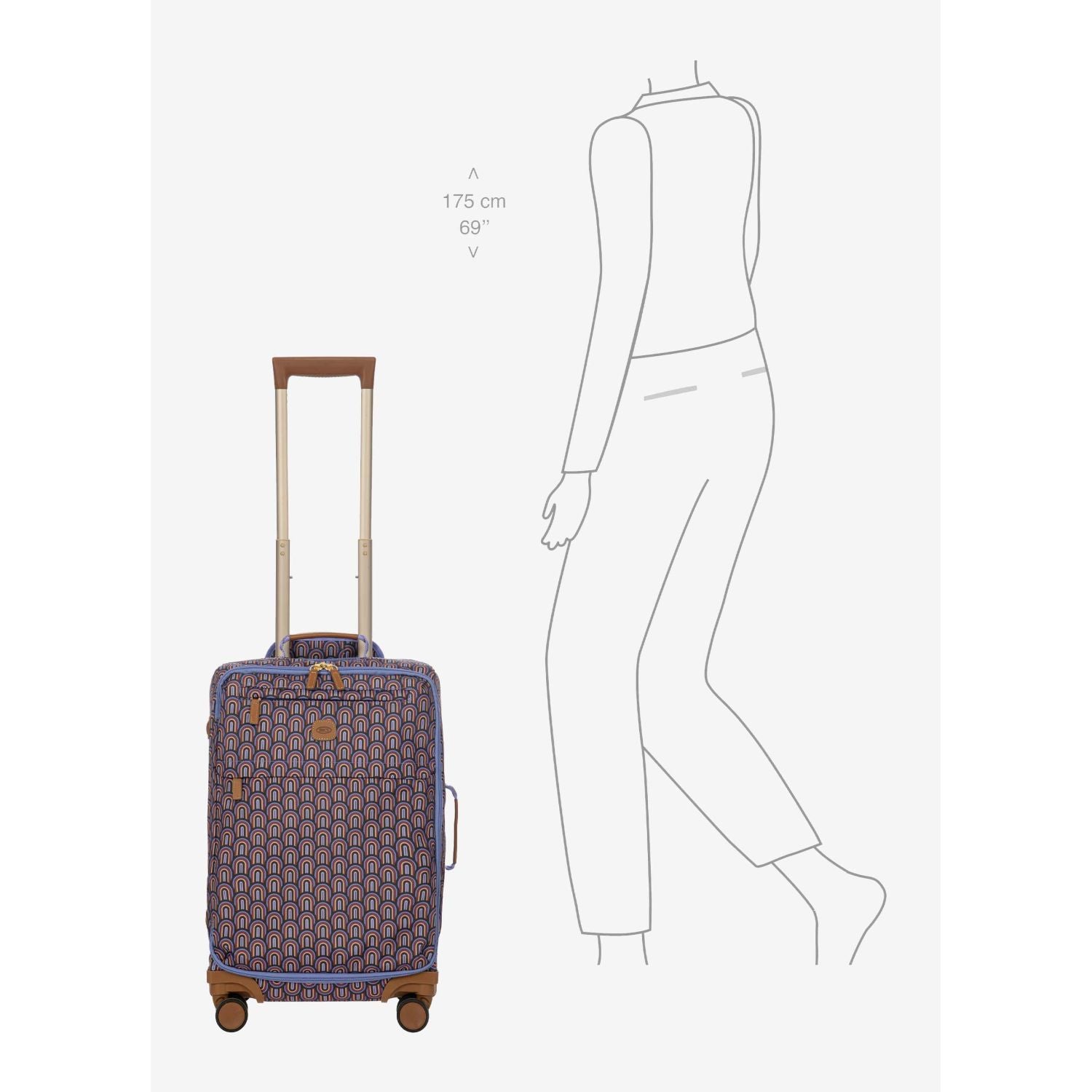 BRIC'S X-Travel 22" Carry On Luggage With Front Access Opening Spinner (Pop)