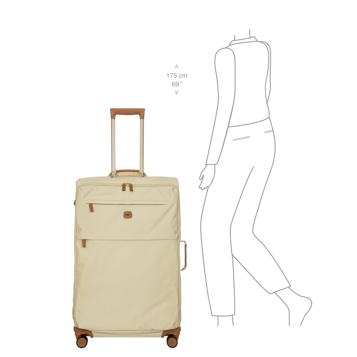 BRIC'S X-Travel 30" Large Luggage With Front Access Opening Spinner (Beige)