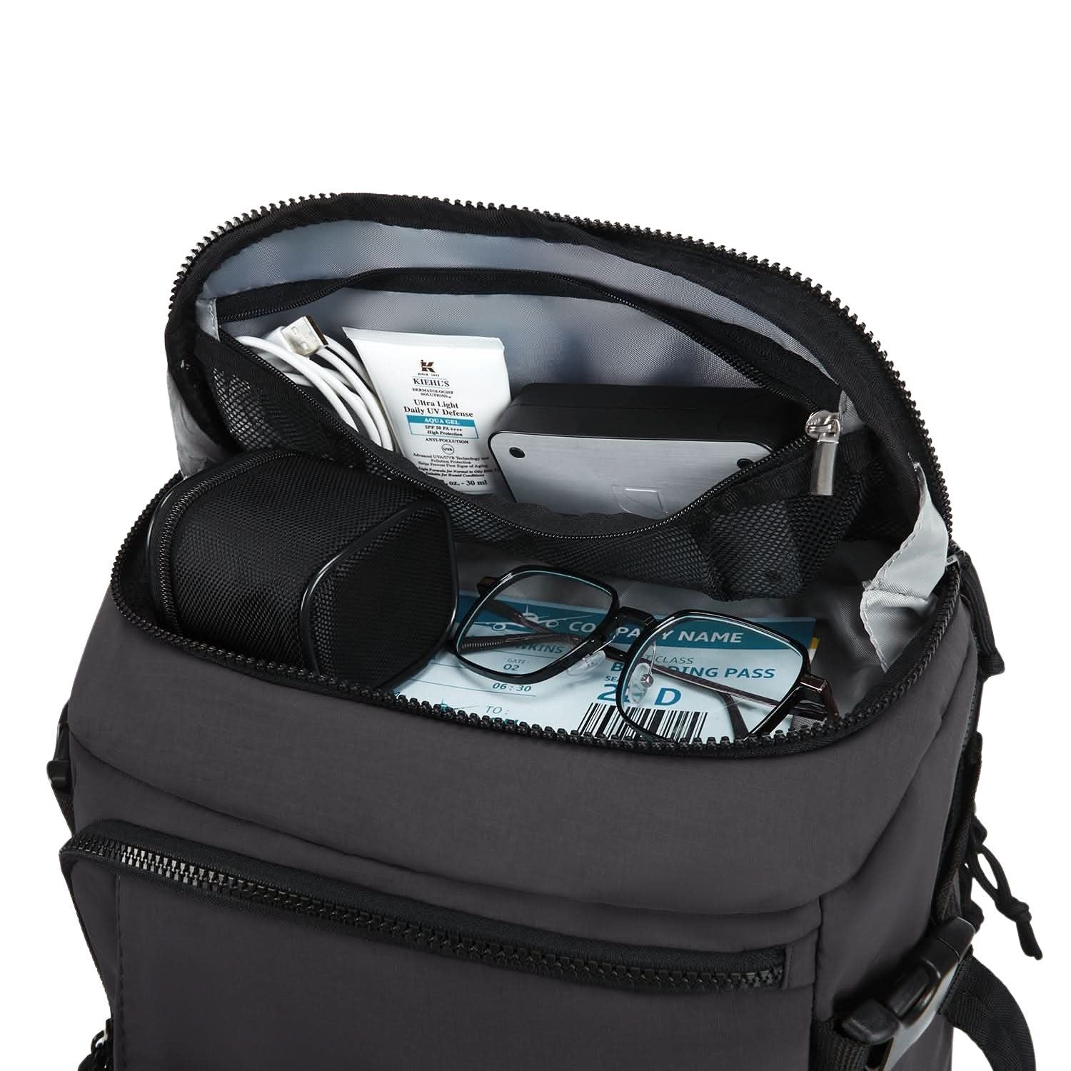 Bagsmart Blast Quick Access Carry On Travel Backpack Extended 38L (Black)