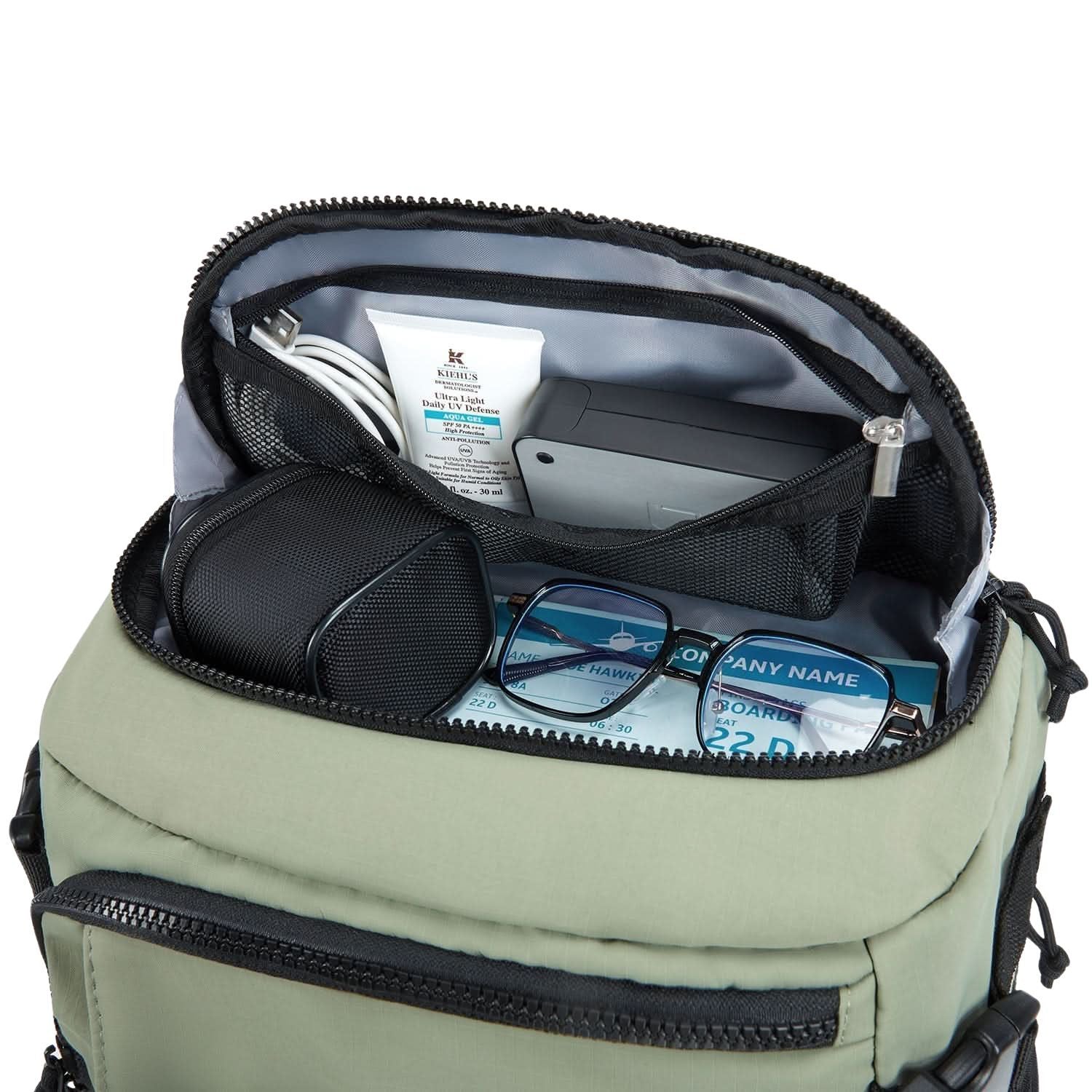 Bagsmart Blast Quick Access Carry On Travel Backpack Extended 38L (Mossy)