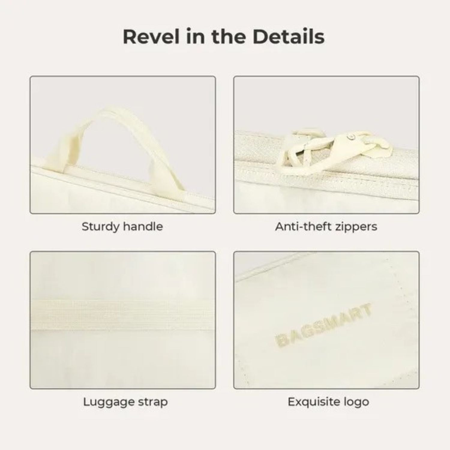 Bagsmart Bubble Laptop Sleeve Pro 15.6" (Beige)