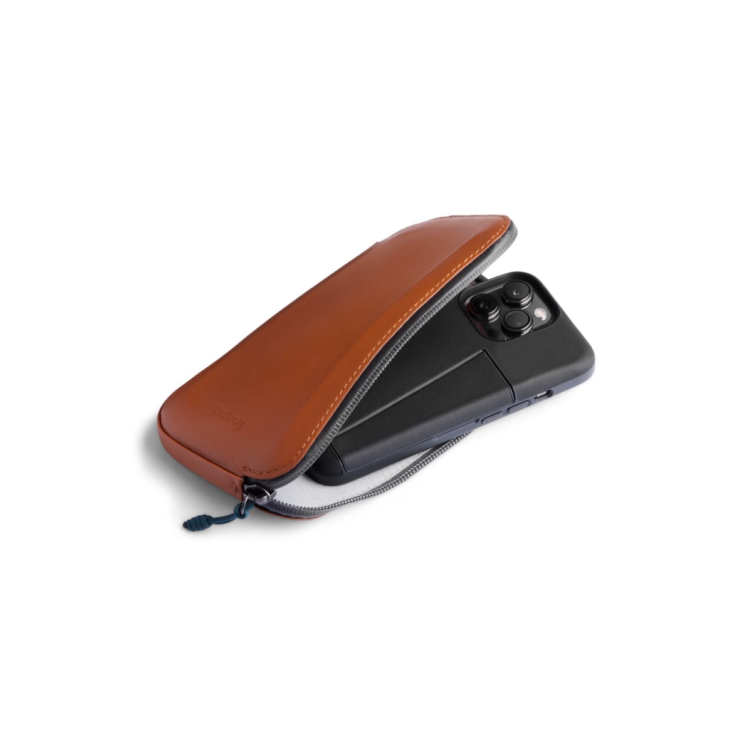 Bellroy All Conditions Phone Pocket Plus Leather - Bronze