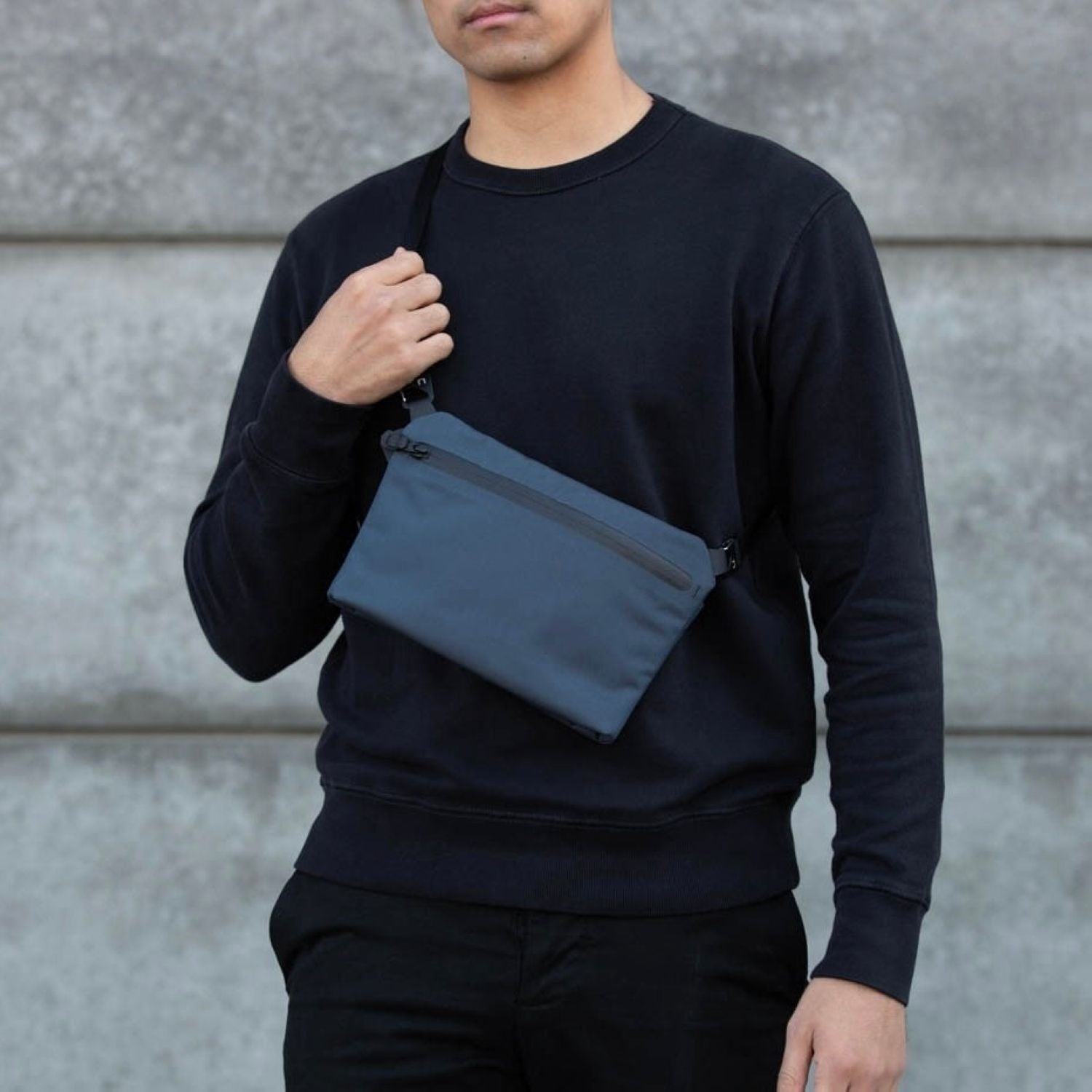 Black Ember (Limited Edition) Sacoche_01 Sling Bag 10.5- Slate Blue