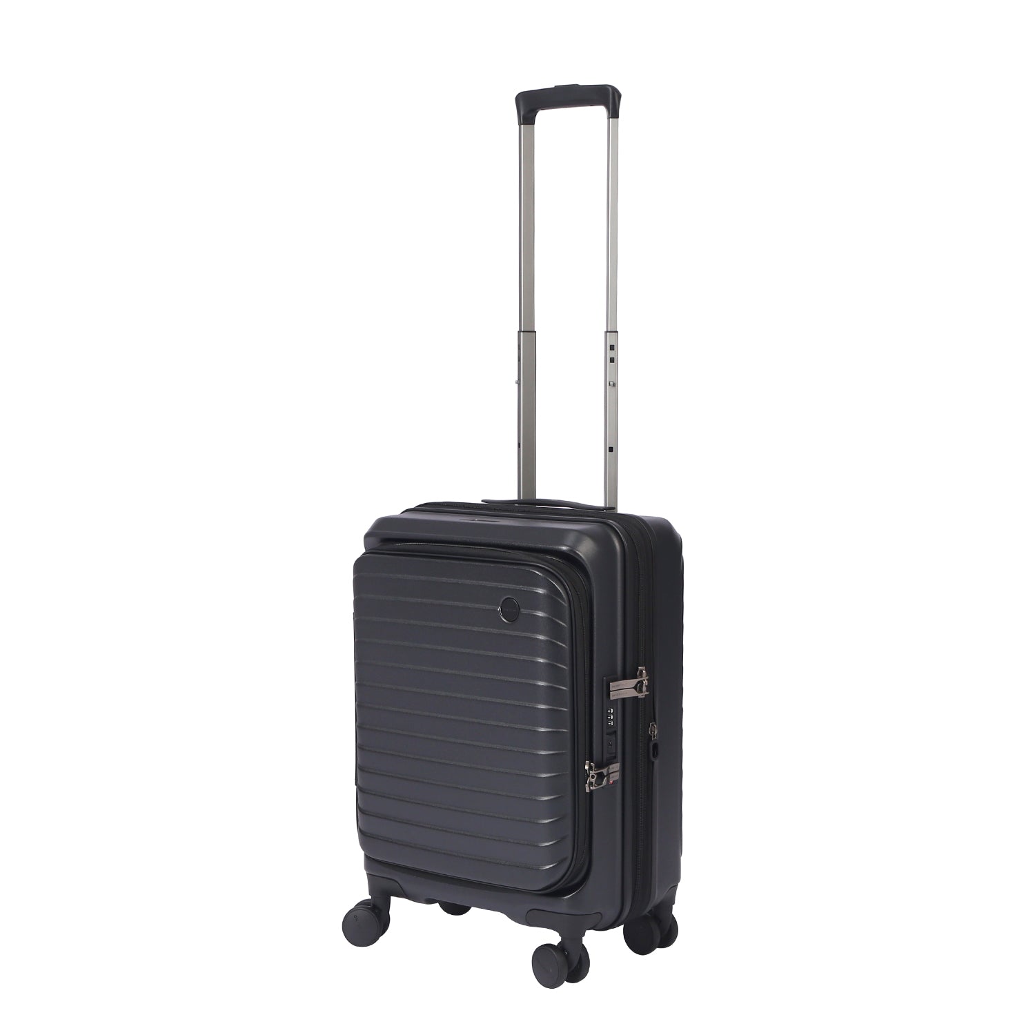 CROSSING INVI 20" Carry On Expandable Luggage With Front & Middle Access V3 - Black