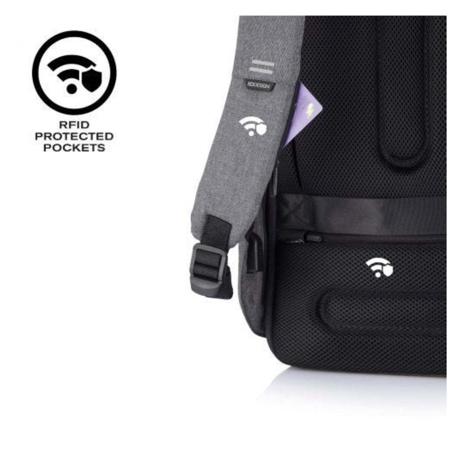 Bobby Hero Regular Anti-Theft Backpack - Grey