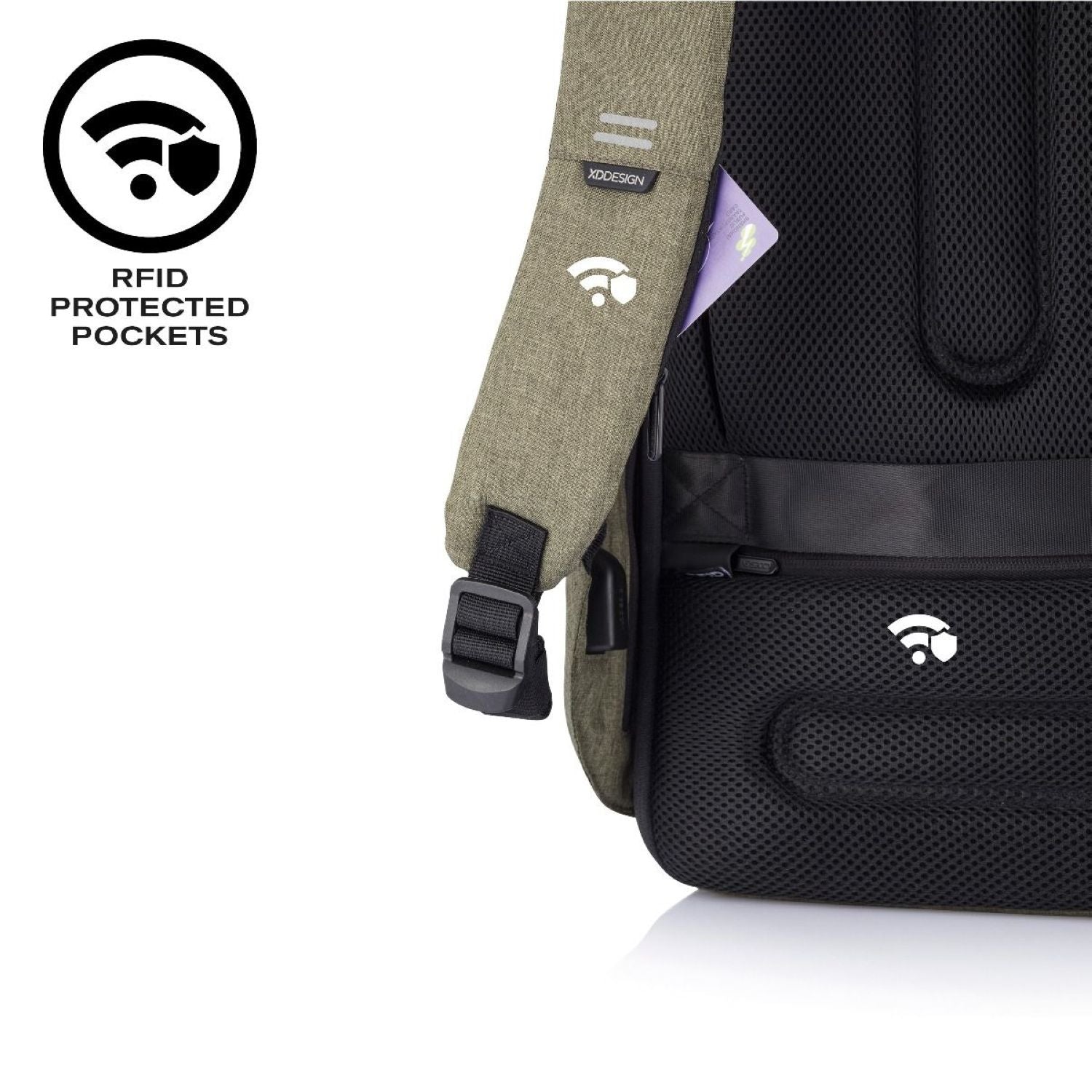Bobby Hero Small Anti-Theft Backpack - Green