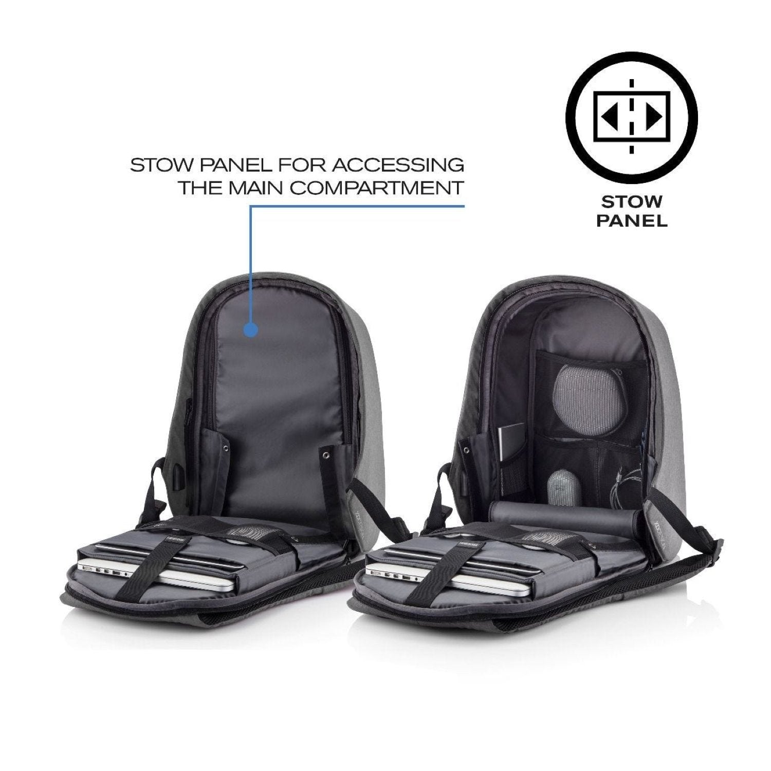 Bobby Hero Small Anti-Theft Backpack - Grey