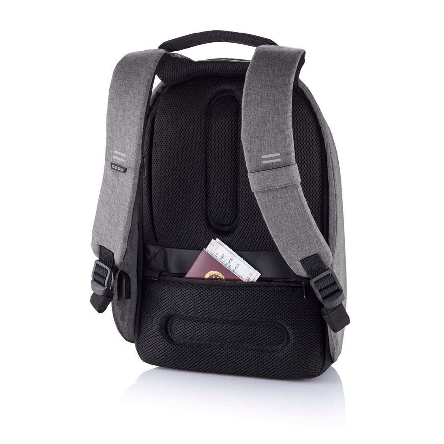 Bobby Hero Small Anti-Theft Backpack - Grey