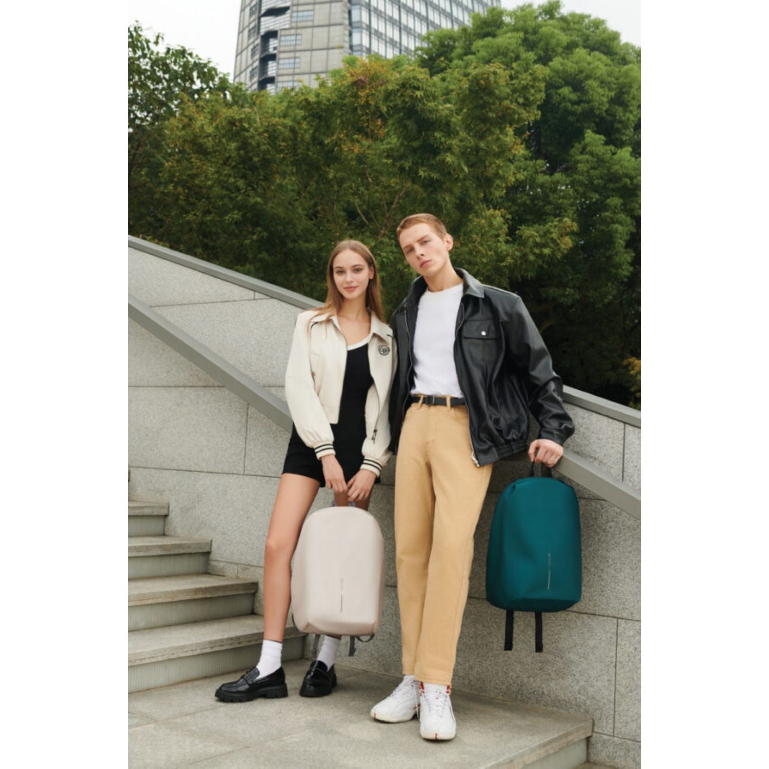 Bobby Soft Anti-Theft Backpack - Light Grey