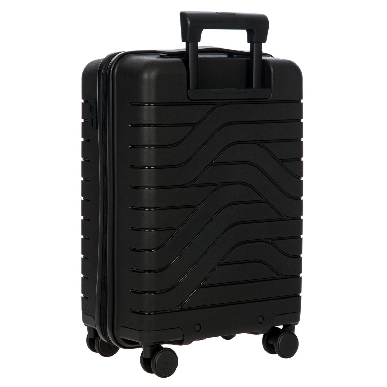 BRIC'S Ulisse 21" Expandable Carry On Luggage Spinner With Front Pocket (Black)