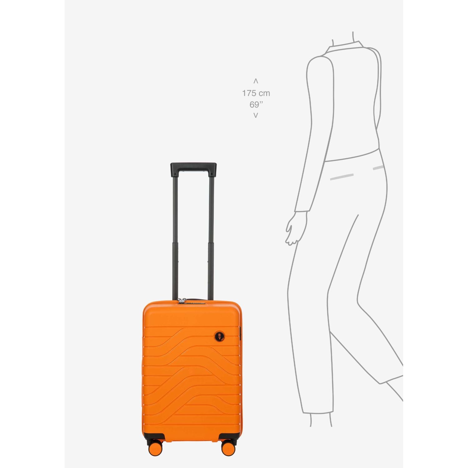 BRIC'S Ulisse 22" Expandable Carry On Luggage Spinner (Orange)