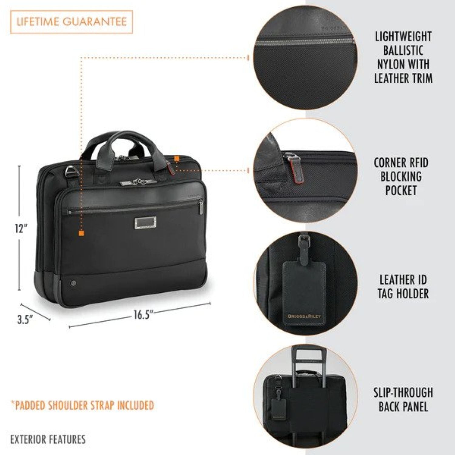 Briggs & Riley @Work Slim Brief (Black)