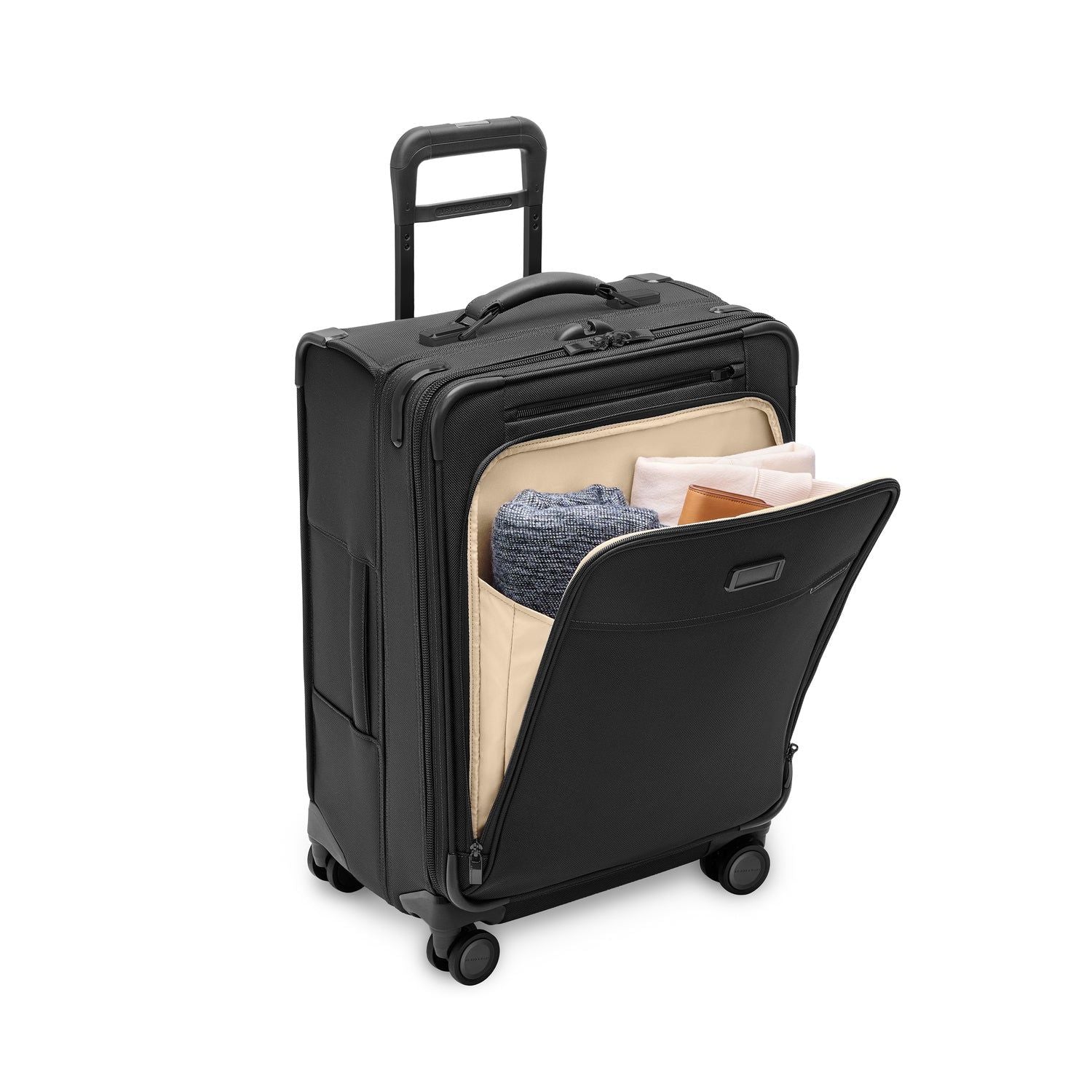 Briggs & Riley Baseline Compact Checked Expandable Spinner - Black