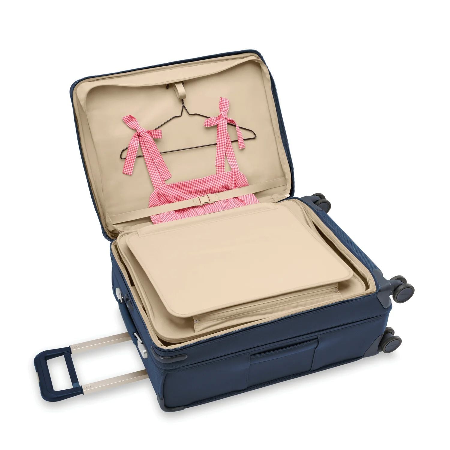 Briggs & Riley Baseline Compact Checked Expandable Spinner  - Navy