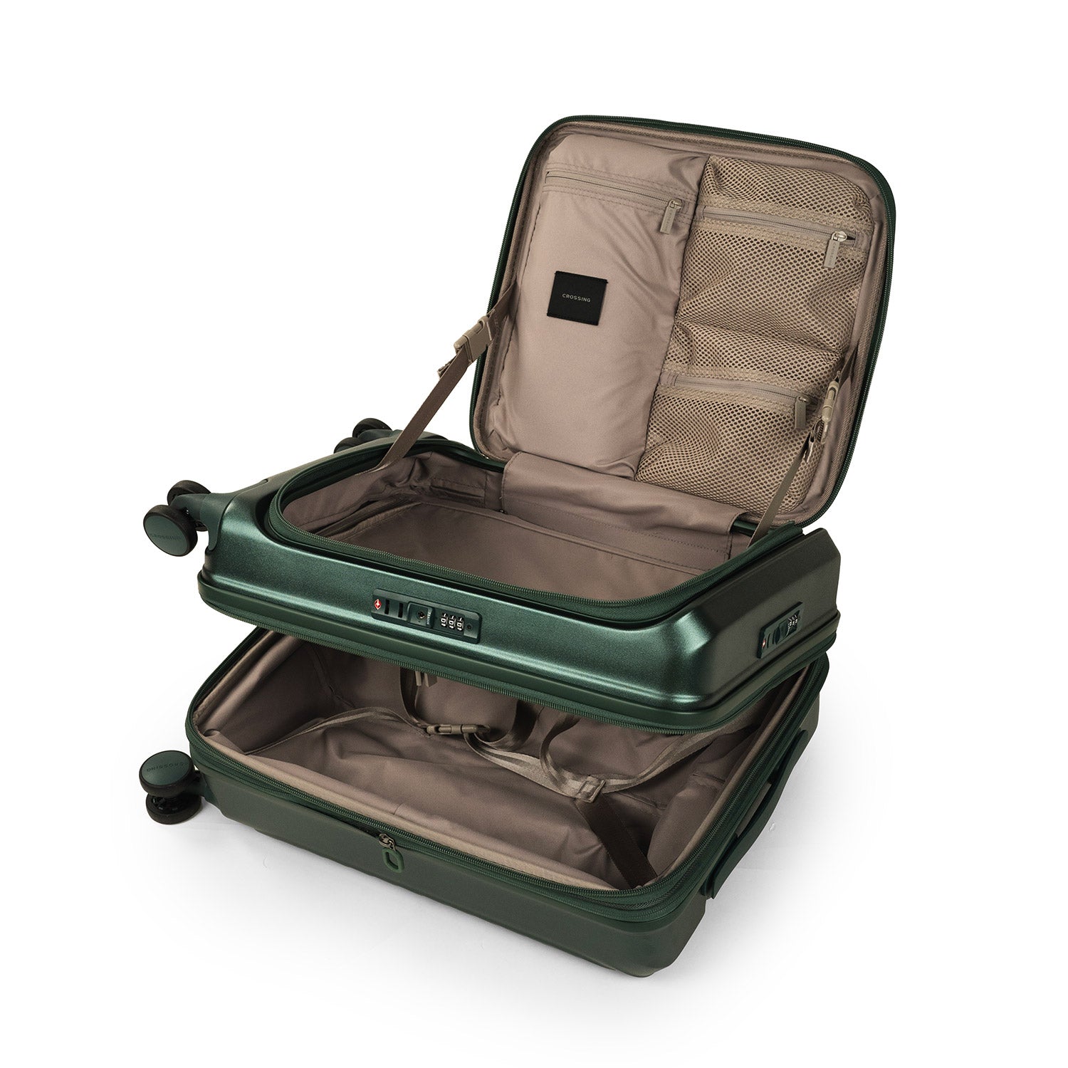 CROSSING INVI 20" Carry On Expandable Luggage With Front & Middle Access - Squash