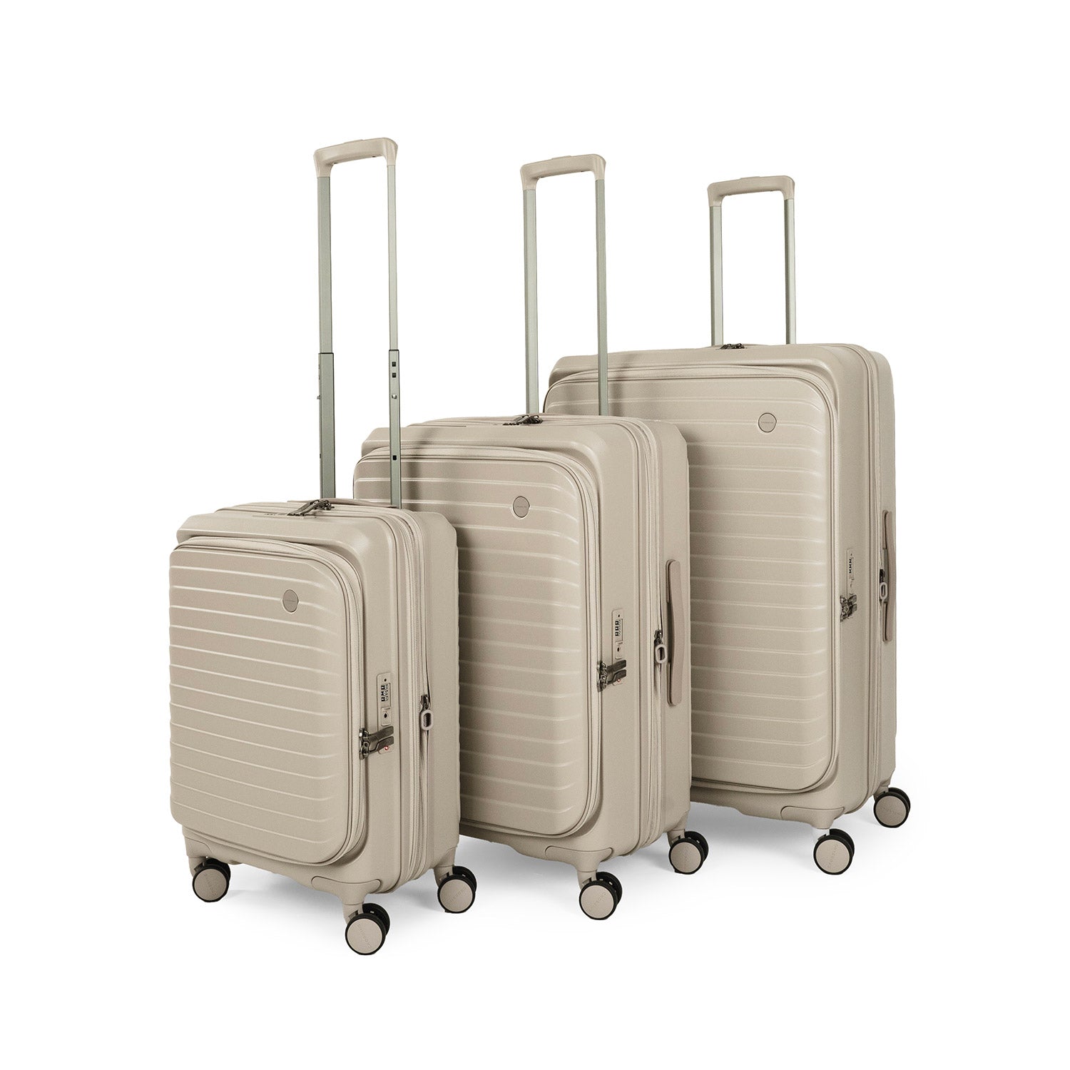 CROSSING INVI 30" Large Expandable Luggage With Front & Middle Access - Taupe