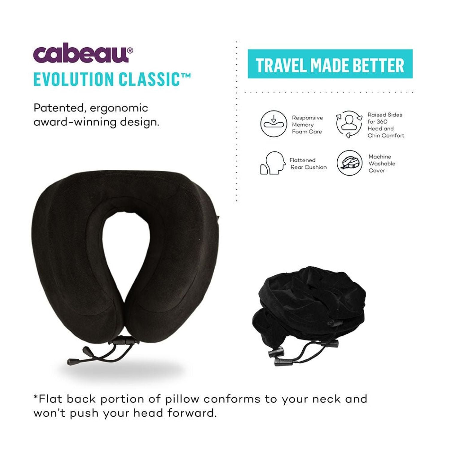 Cabeau Evolution Classic Travel Neck Pillow - Navy
