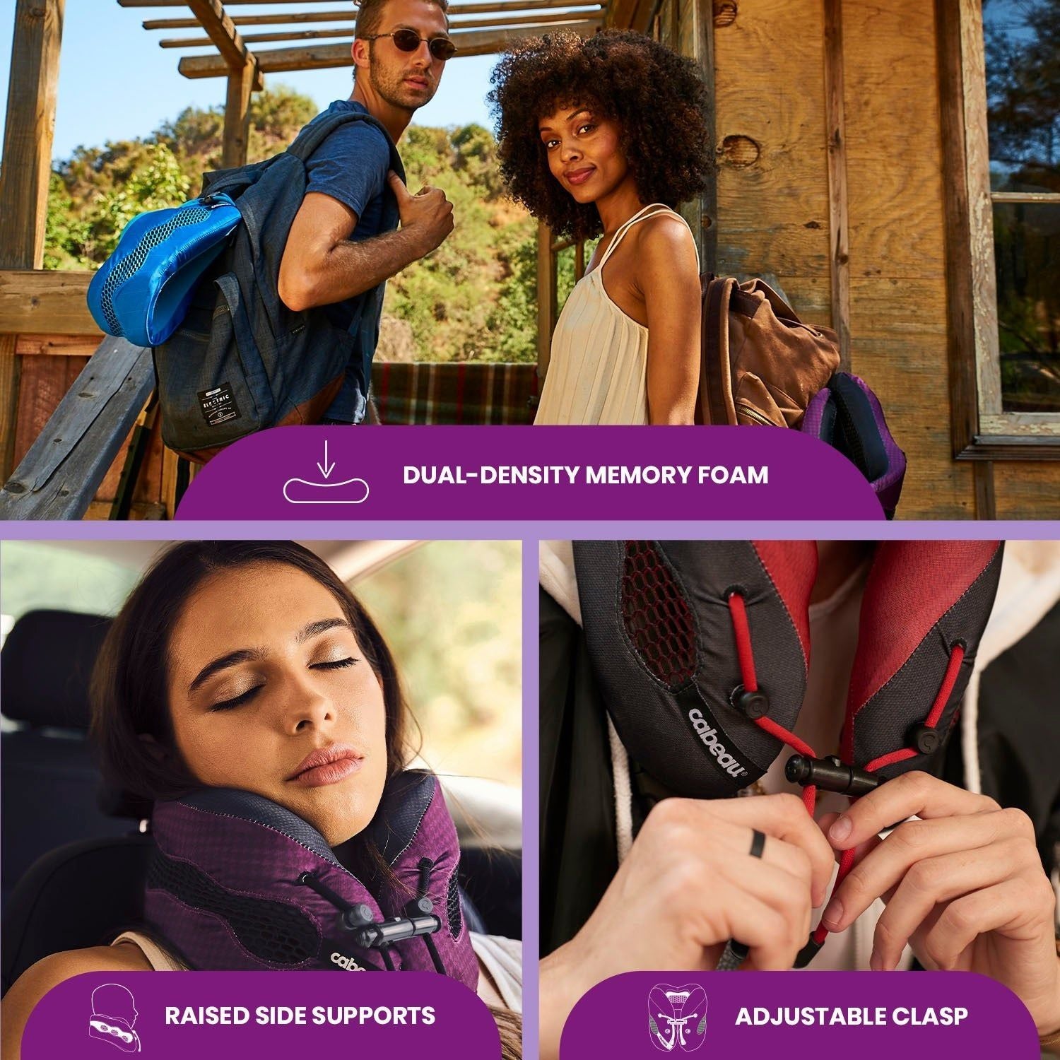 Cabeau Evolution Cool Travel Neck Pillow - Purple