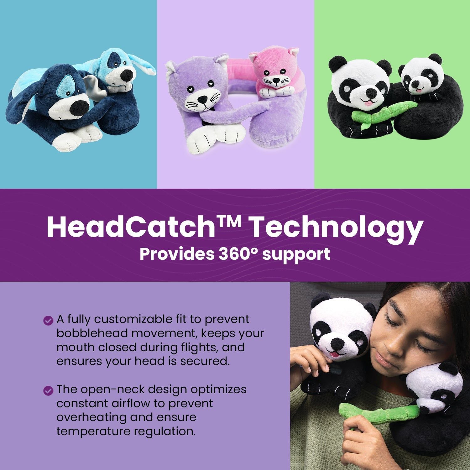 Cabeau Evolution Kids Neck Pillow - Kittens