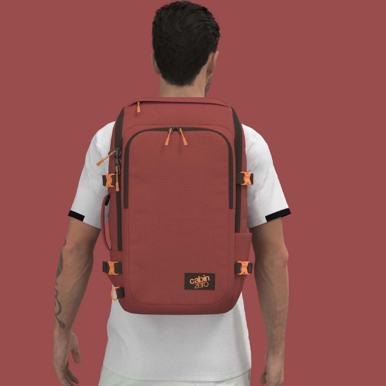 Cabinzero Adventure Pro Cabin Backpack 32L (Sangria Red)
