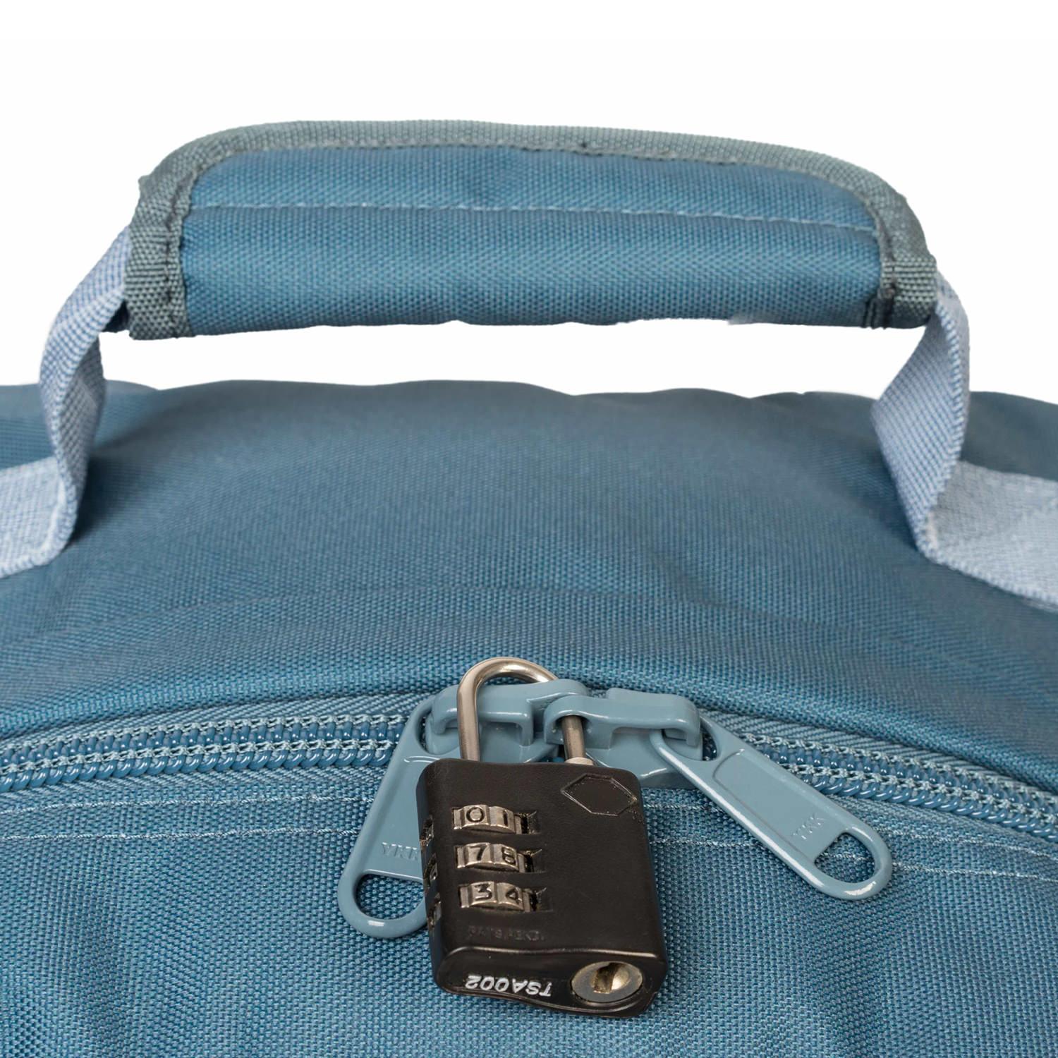 Cabinzero Mini Ultra Light Cabin Bag With Luggage Trackers 28L (Aruba Blue)