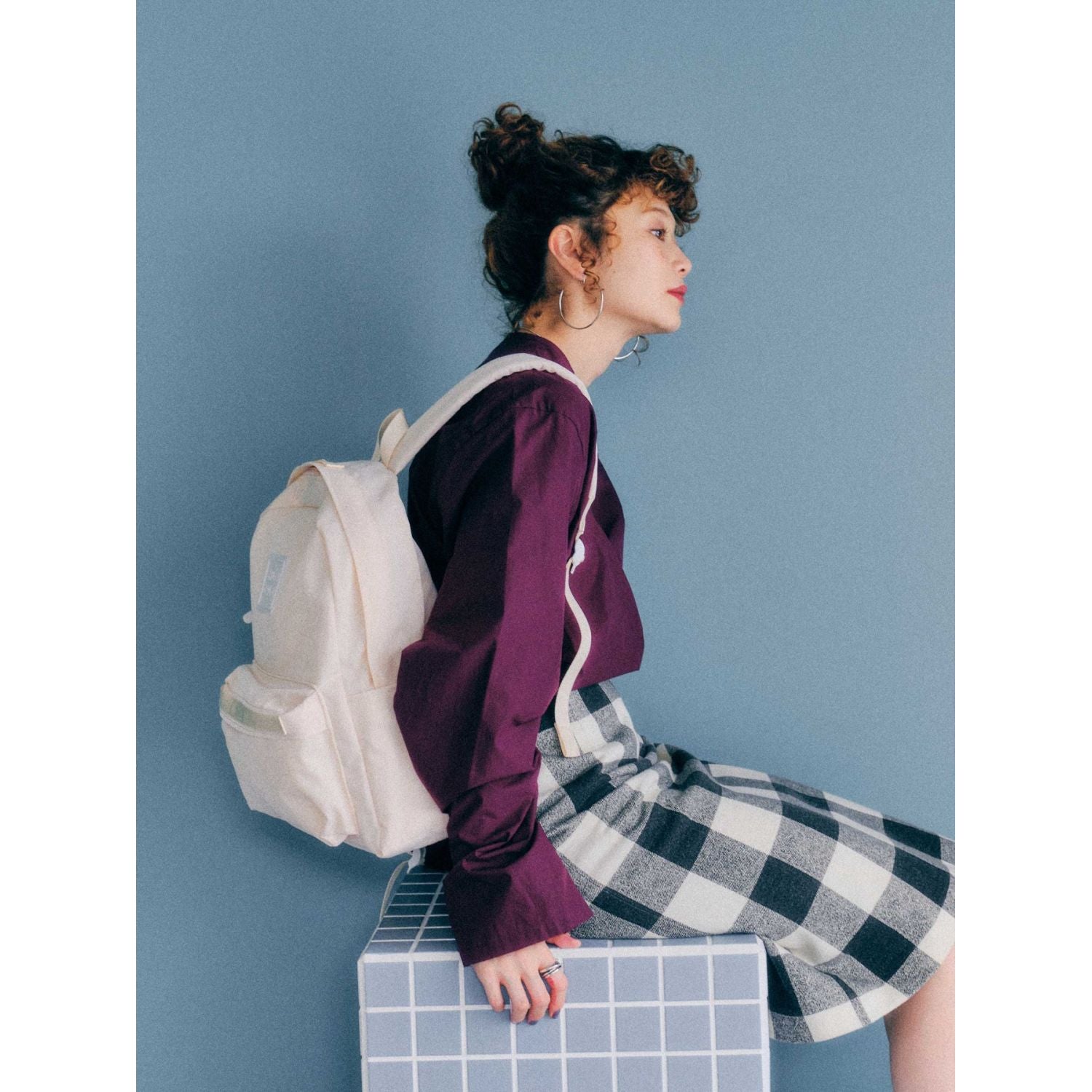 Cilocala Regular Backpack Middle (Milky)