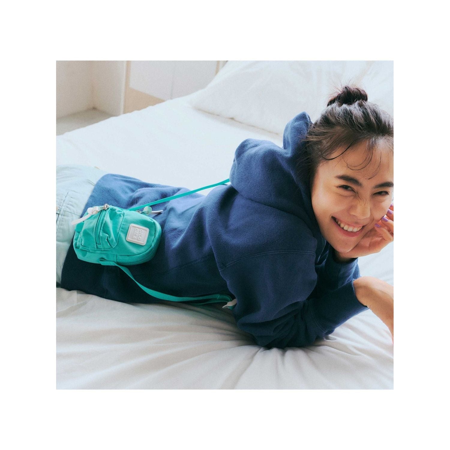 Cilocala Regular Packman Shoulder Bag (Turquoise)