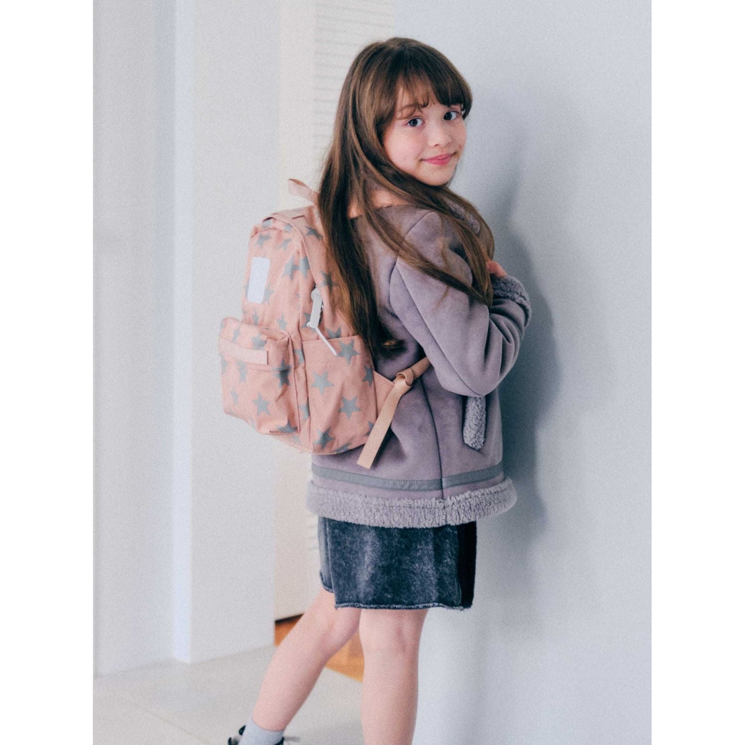 Cilocala Star Print Backpack Small (Guava)