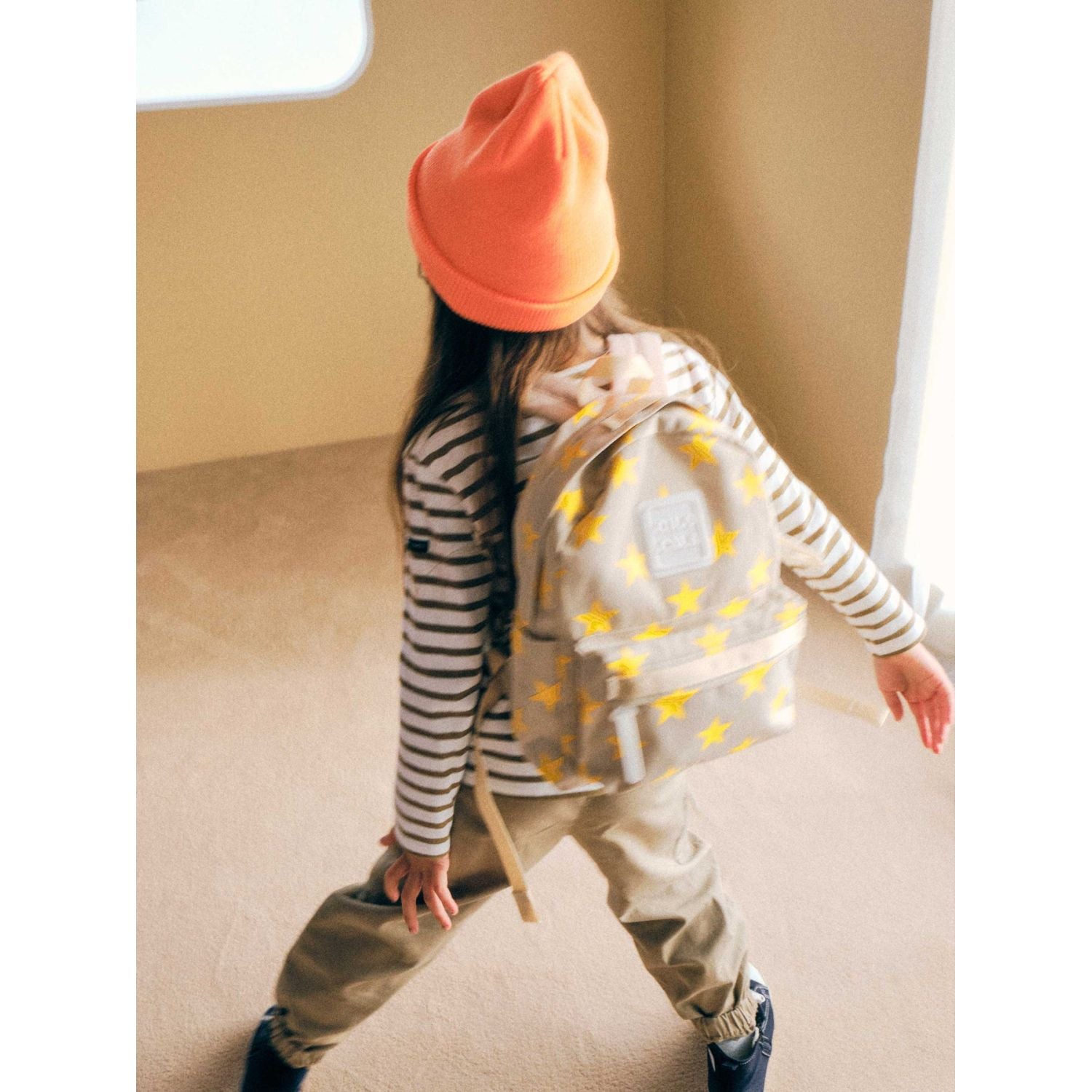 Cilocala Star Print Backpack Small (Stone)