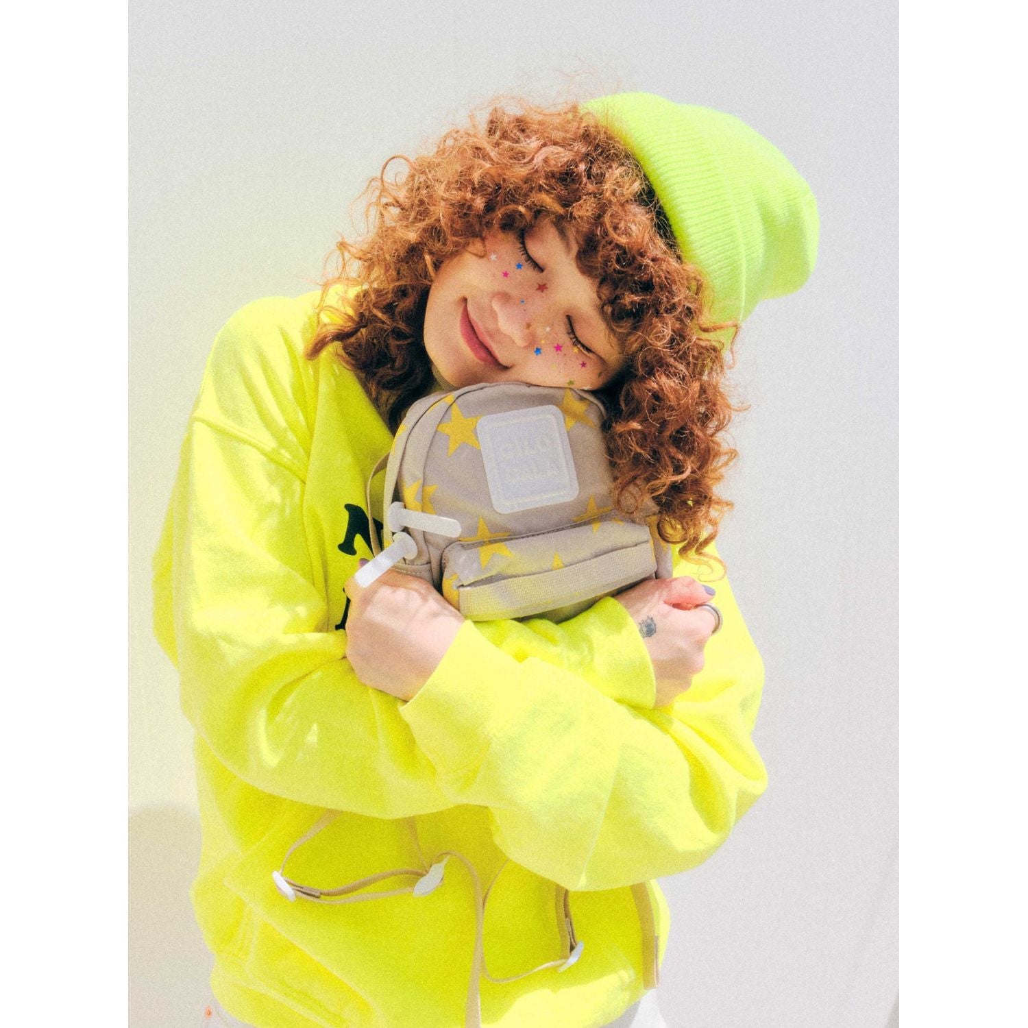 Cilocala Star Print Backpack X-Small (Stone)